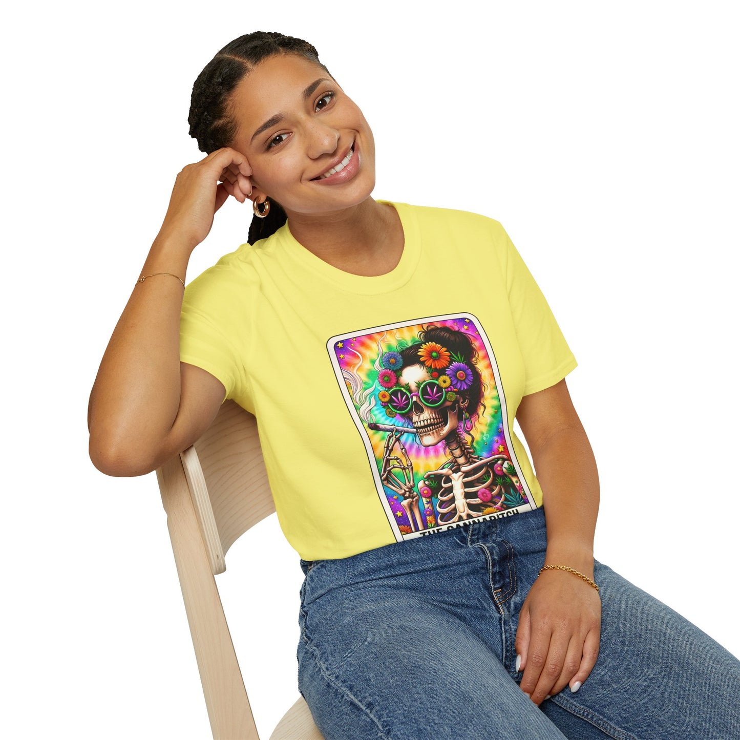 Cannabitch Halloween T-Shirt | Funny Weed Gothic Tee, Spooky Stoner Gift