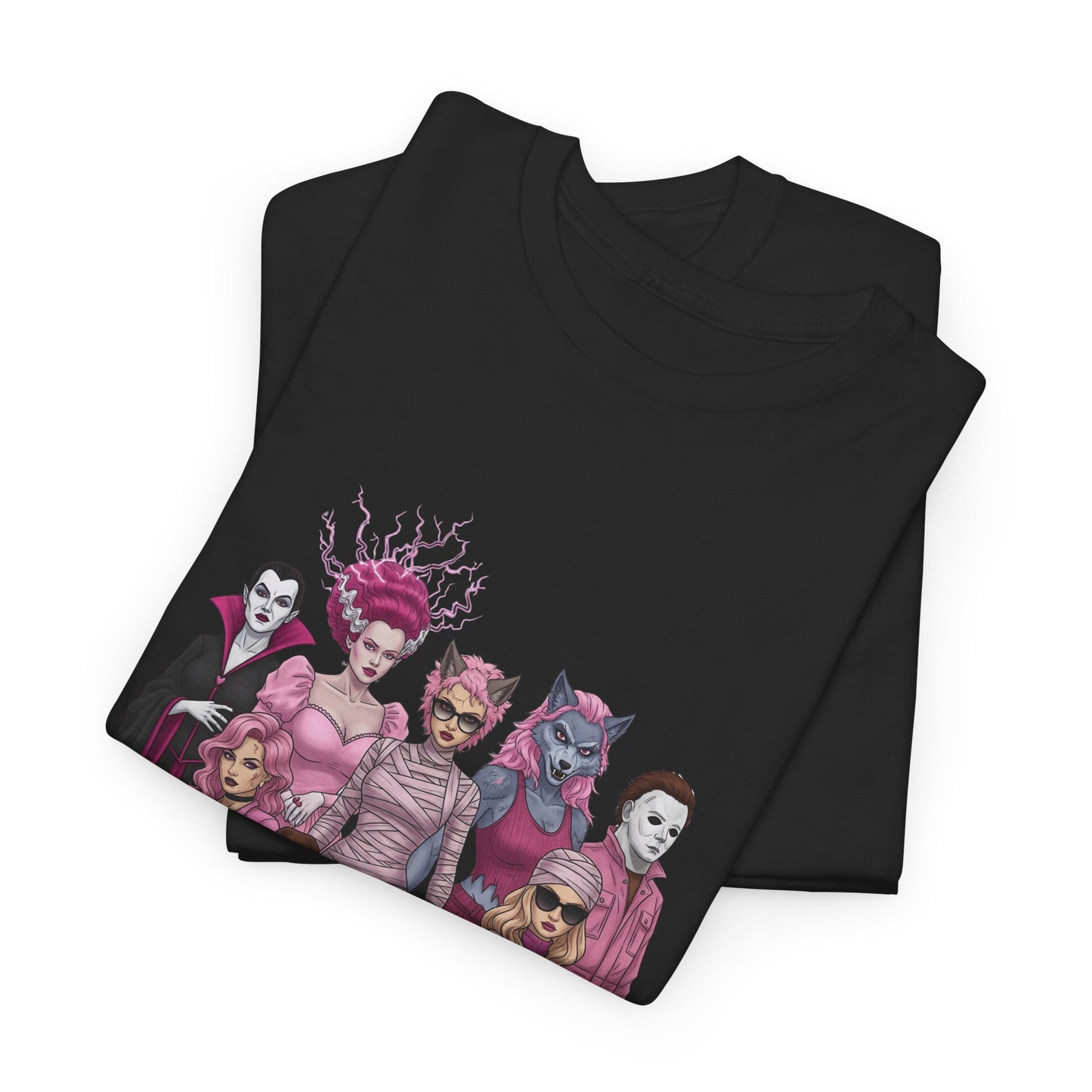 Horror Queens Fighting for a Cause Unisex Tee - Breast Cancer Awareness Month