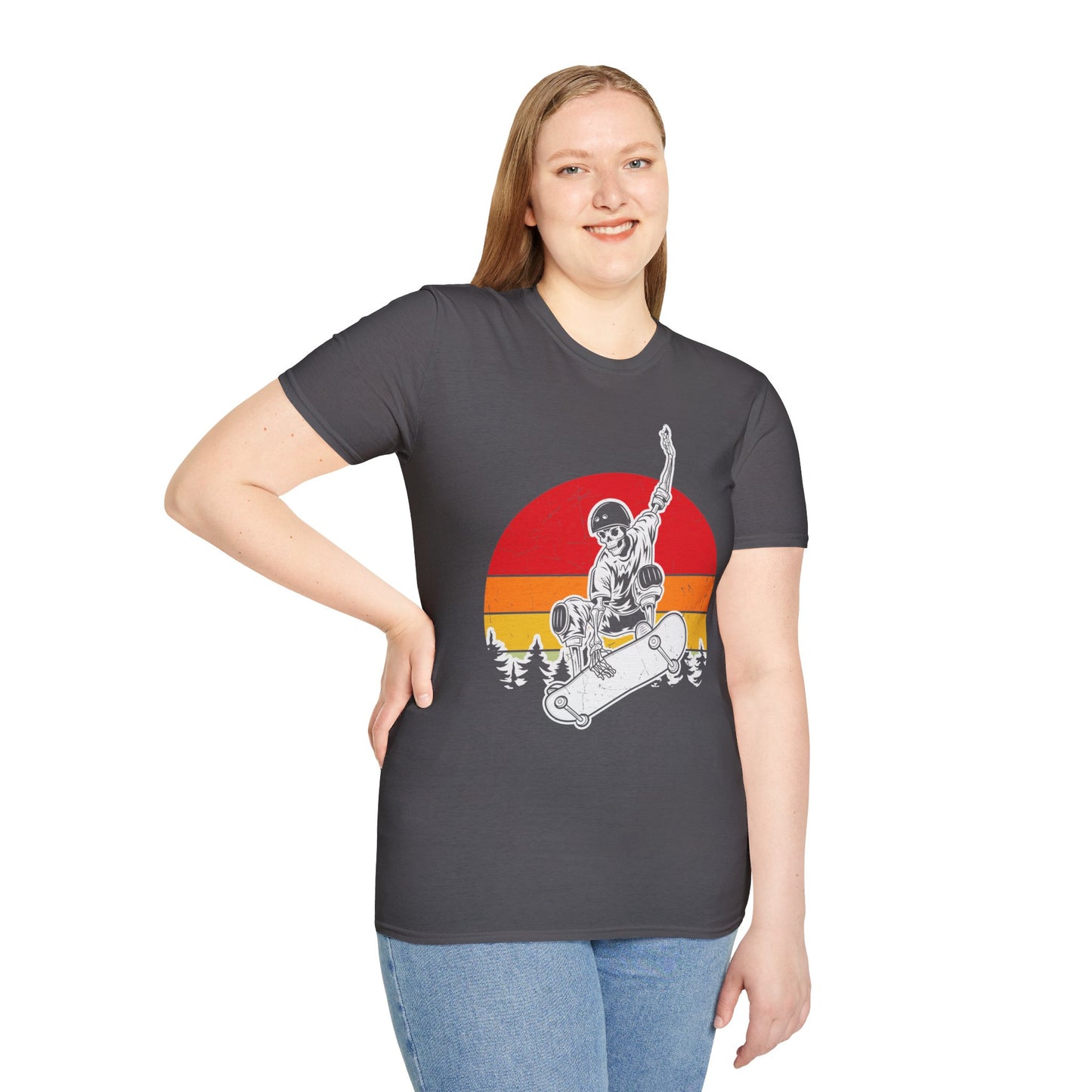 Sunset Skateboarder - Vintage Halloween Unisex T-Shirt