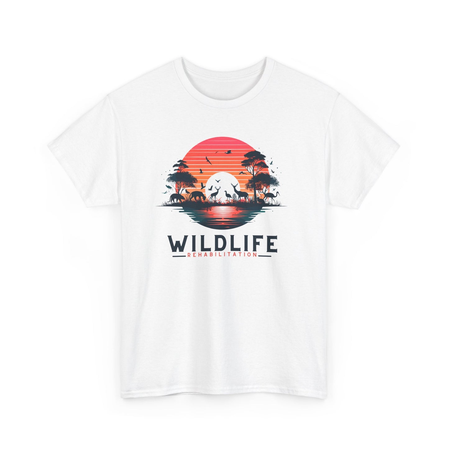 Wildlife Rehabilitation Sunset Silhouette Tee – Embrace Nature’s Serenity