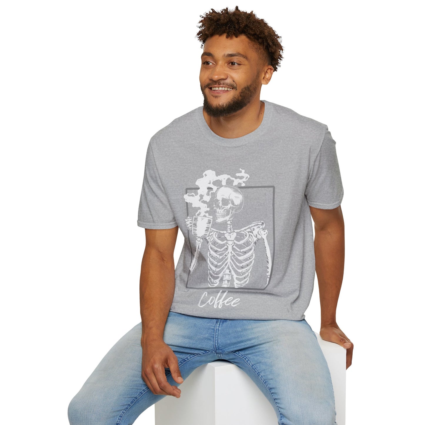 Spooky Sips: Skeleton Coffee Lover’s Halloween T-Shirt