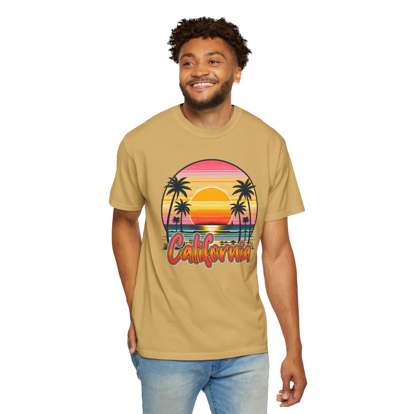 CCalifornia Sunset Palms - Vibrant Beach Vibes T-Shirt