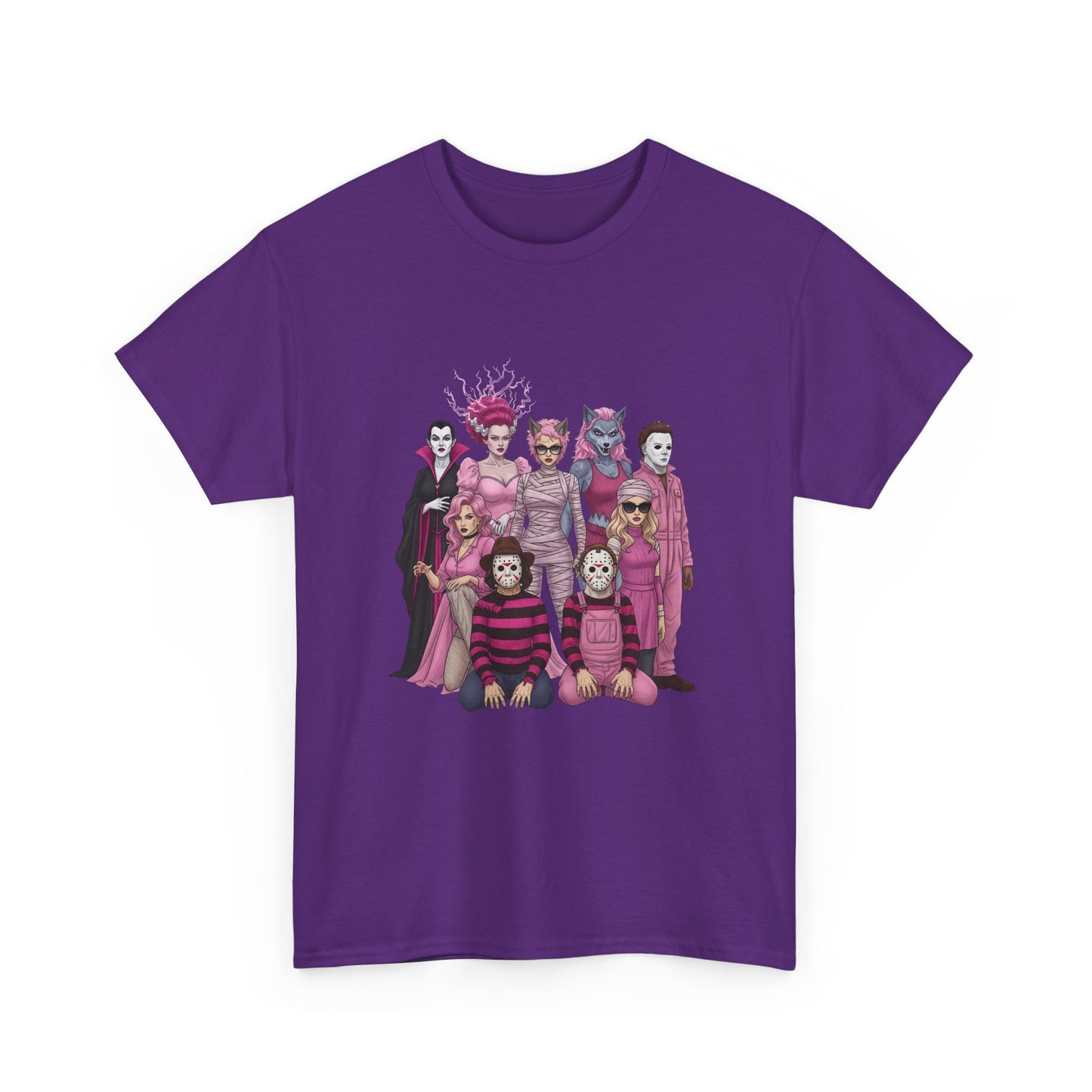 Horror Queens Fighting for a Cause Unisex Tee - Breast Cancer Awareness Month