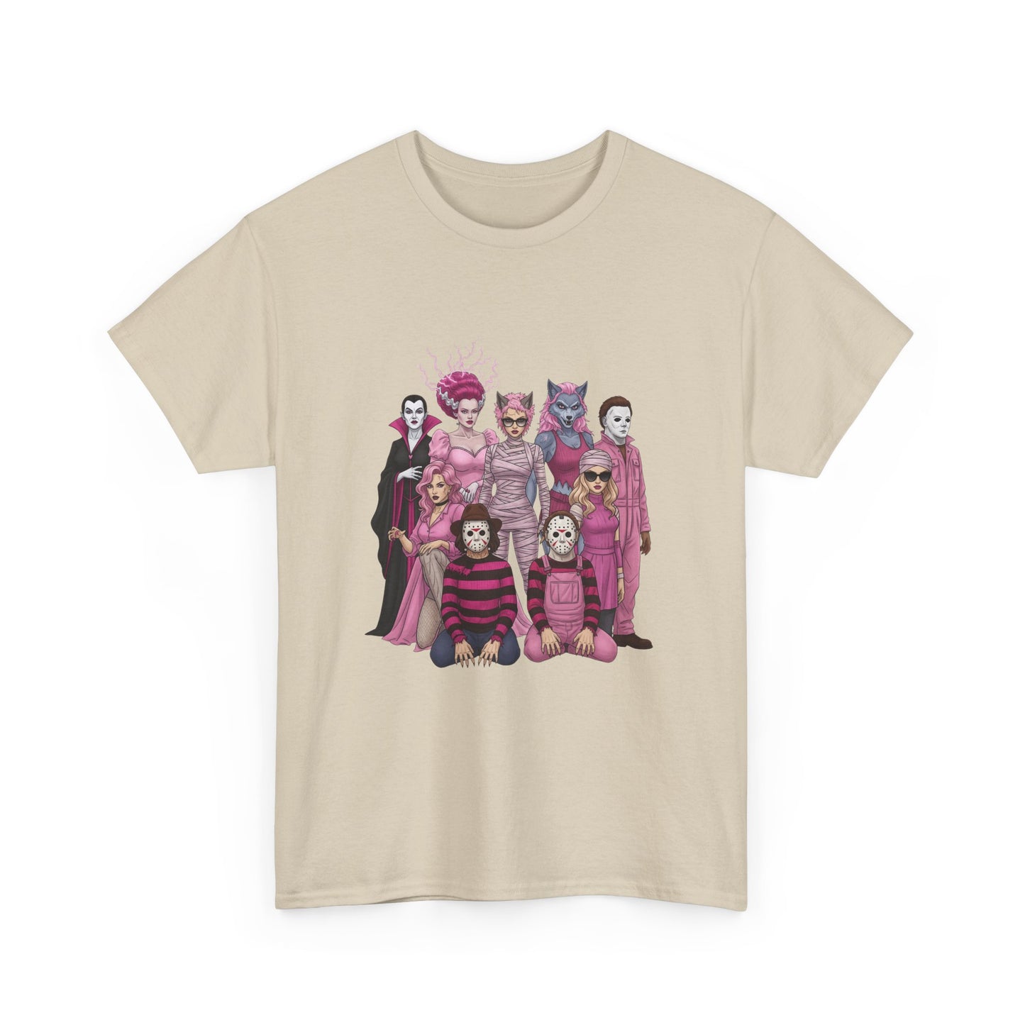 Horror Queens Fighting for a Cause Unisex Tee - Breast Cancer Awareness Month