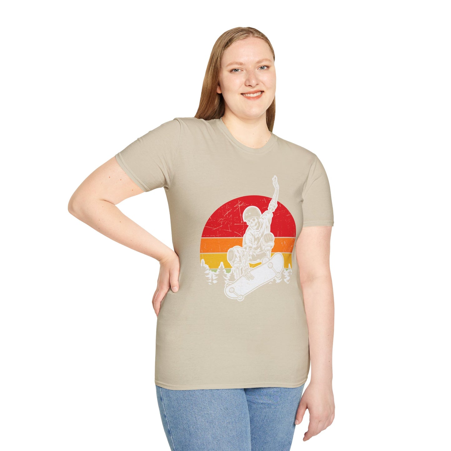 Sunset Skateboarder - Vintage Halloween Unisex T-Shirt