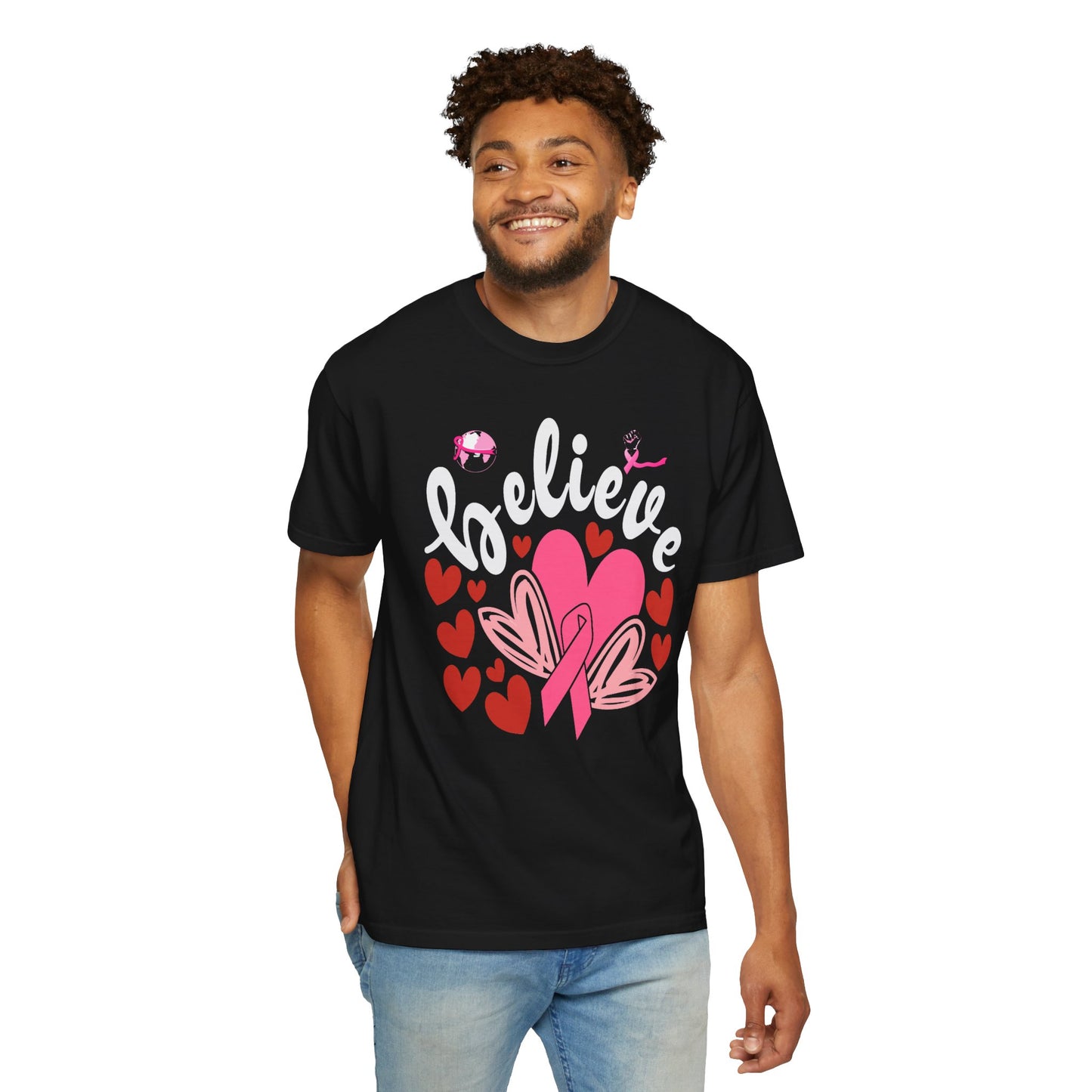 Believe in Love - Breast Cancer Awareness Support Tee