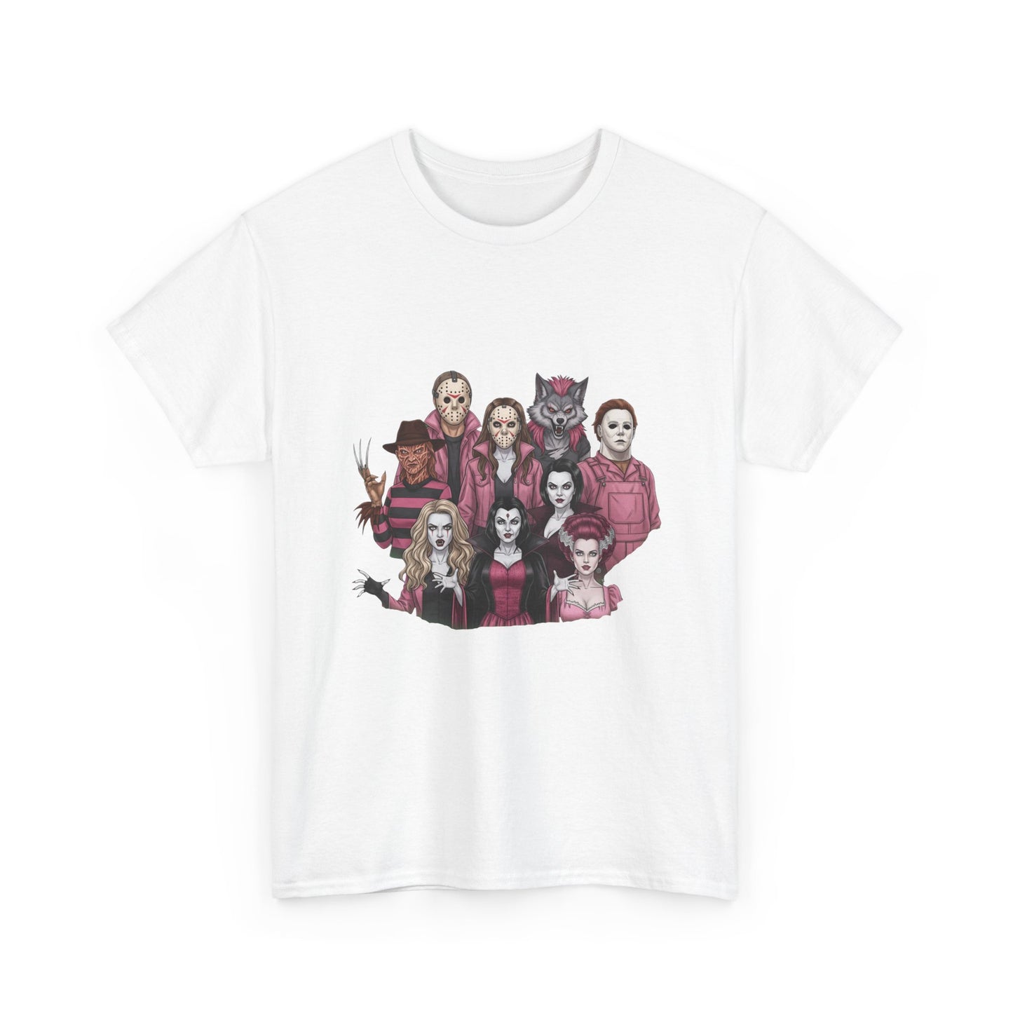 Horror Villains Breast Cancer Awareness Tee