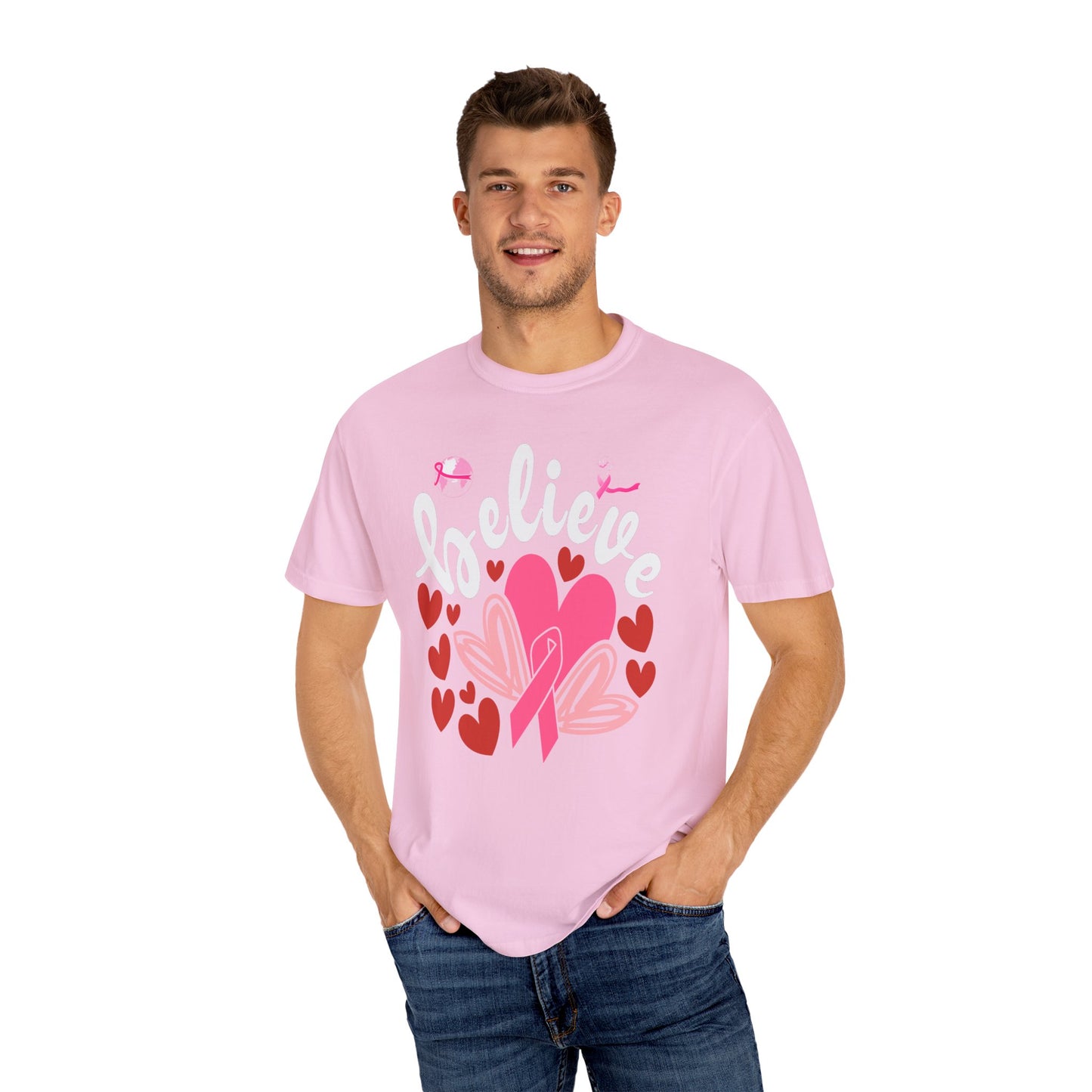 Believe in Love - Breast Cancer Awareness Support Tee