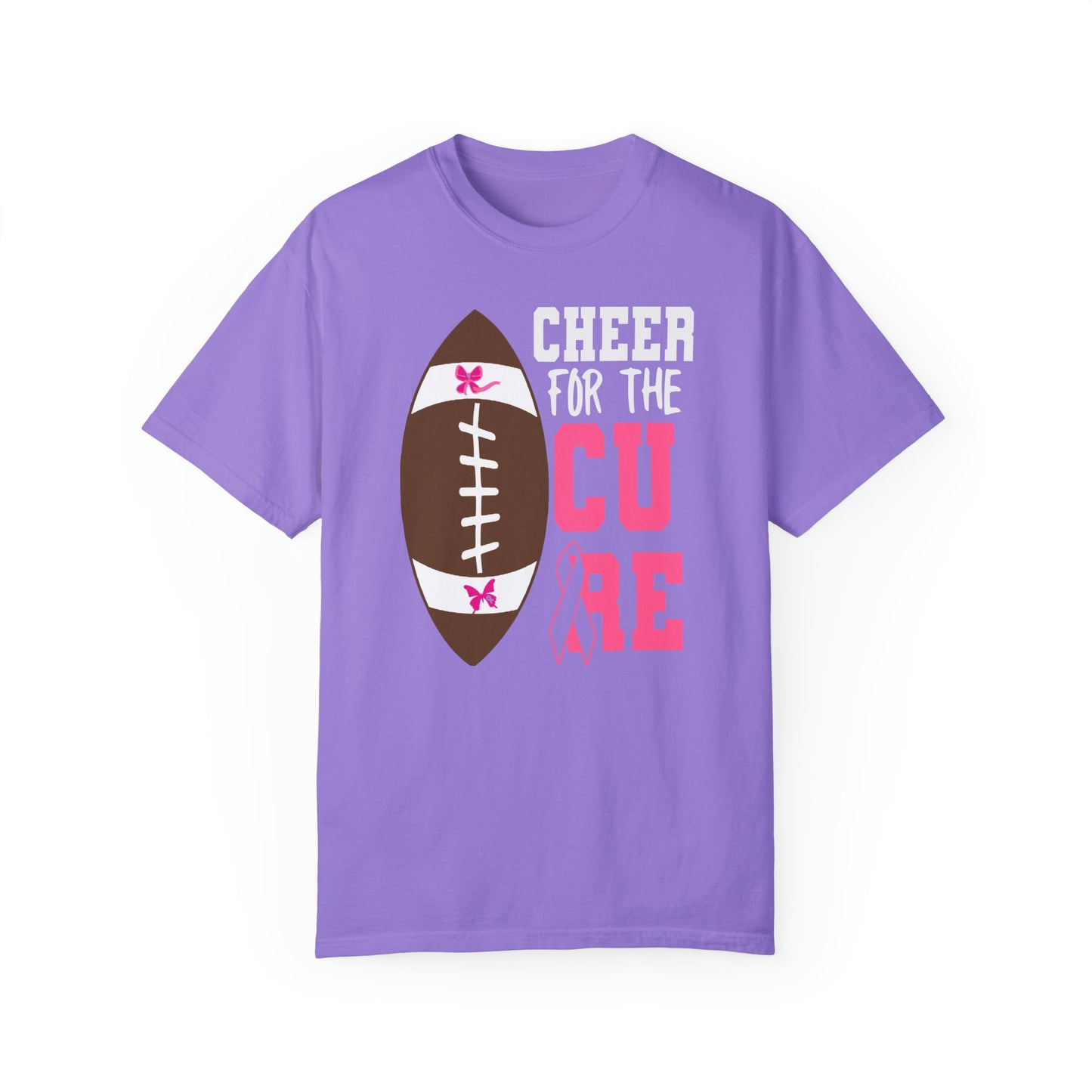 Cheer for the Cure - Breast Cancer Awareness Football T-Shirt