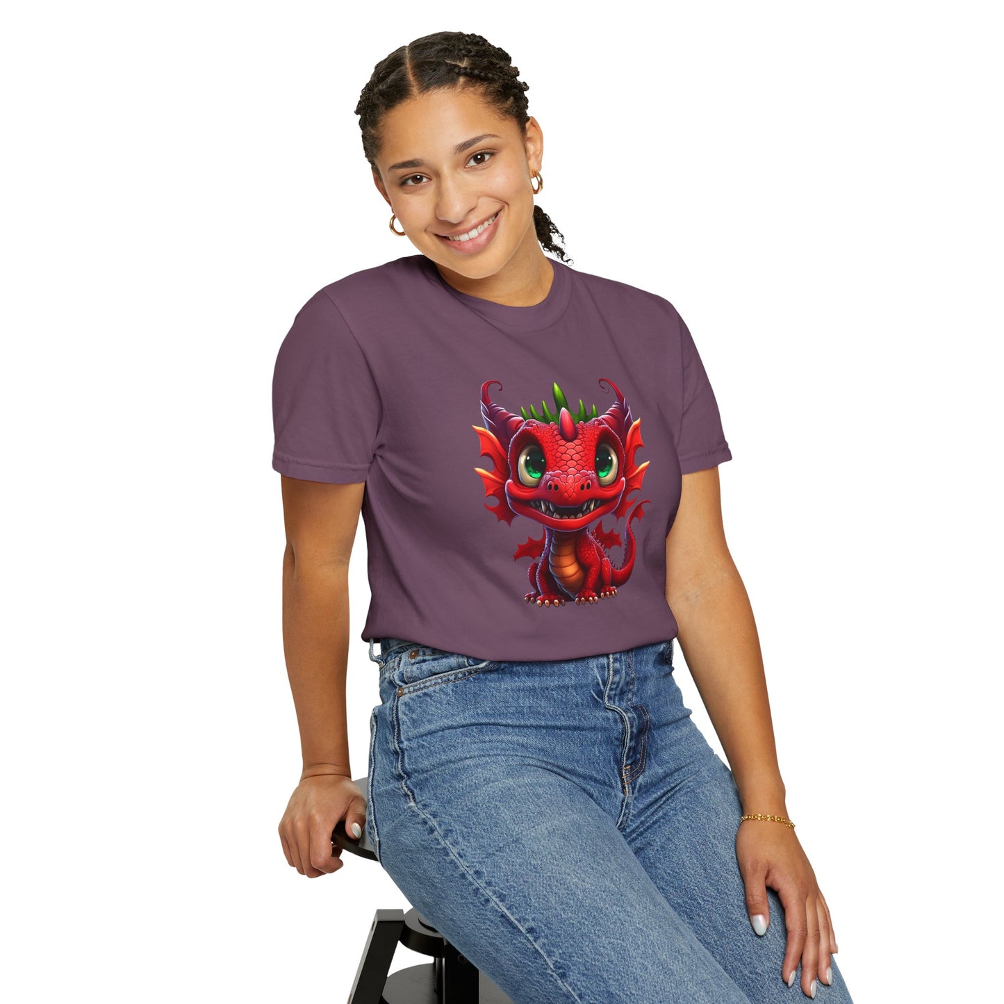 Playful Dragon Delight - Unique Cartoon-Style Dragon T-Shirt Design for Fun and Fantasy Lovers