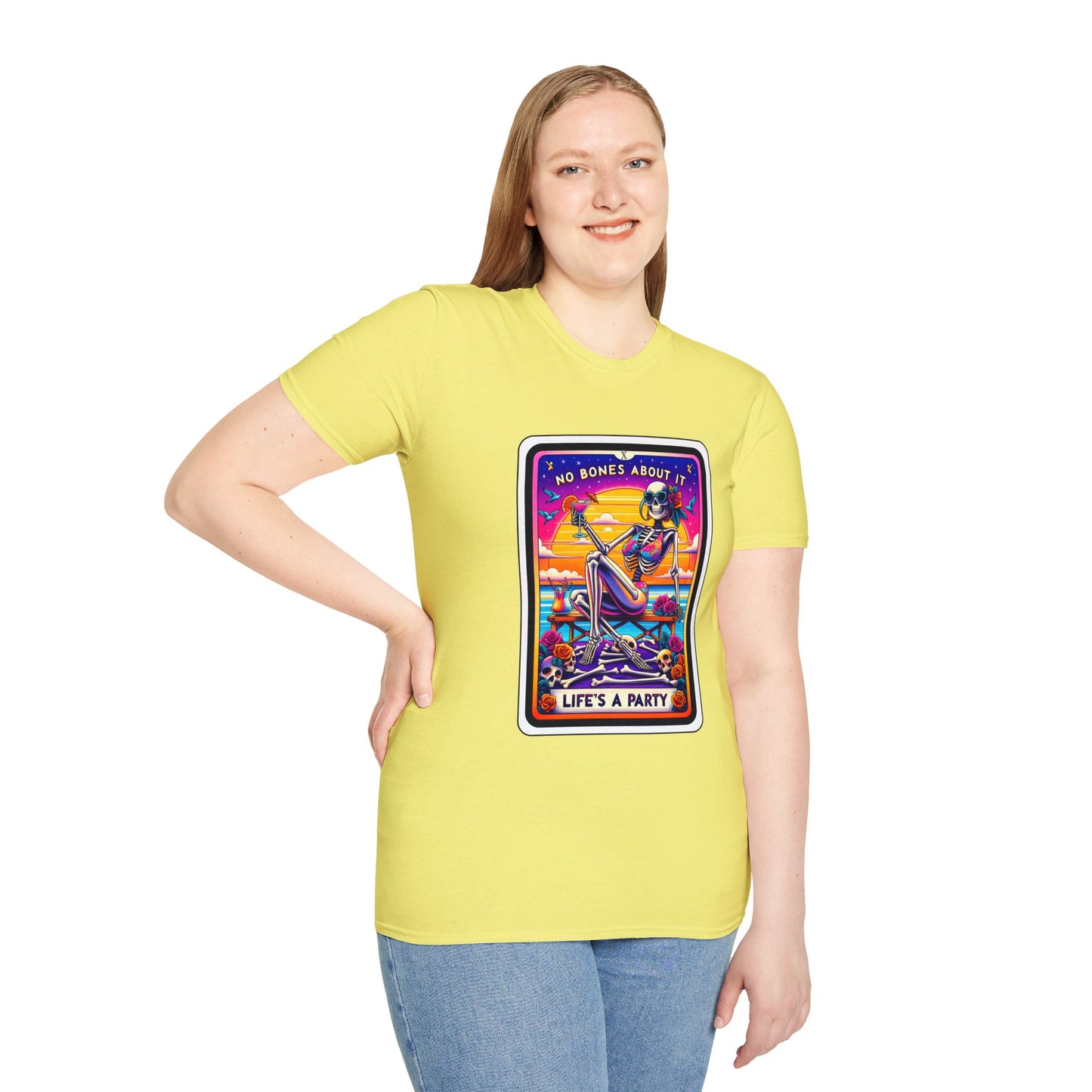 No Bones About It - Life’s A Party: Skeleton Beach Party Halloween T-Shirt