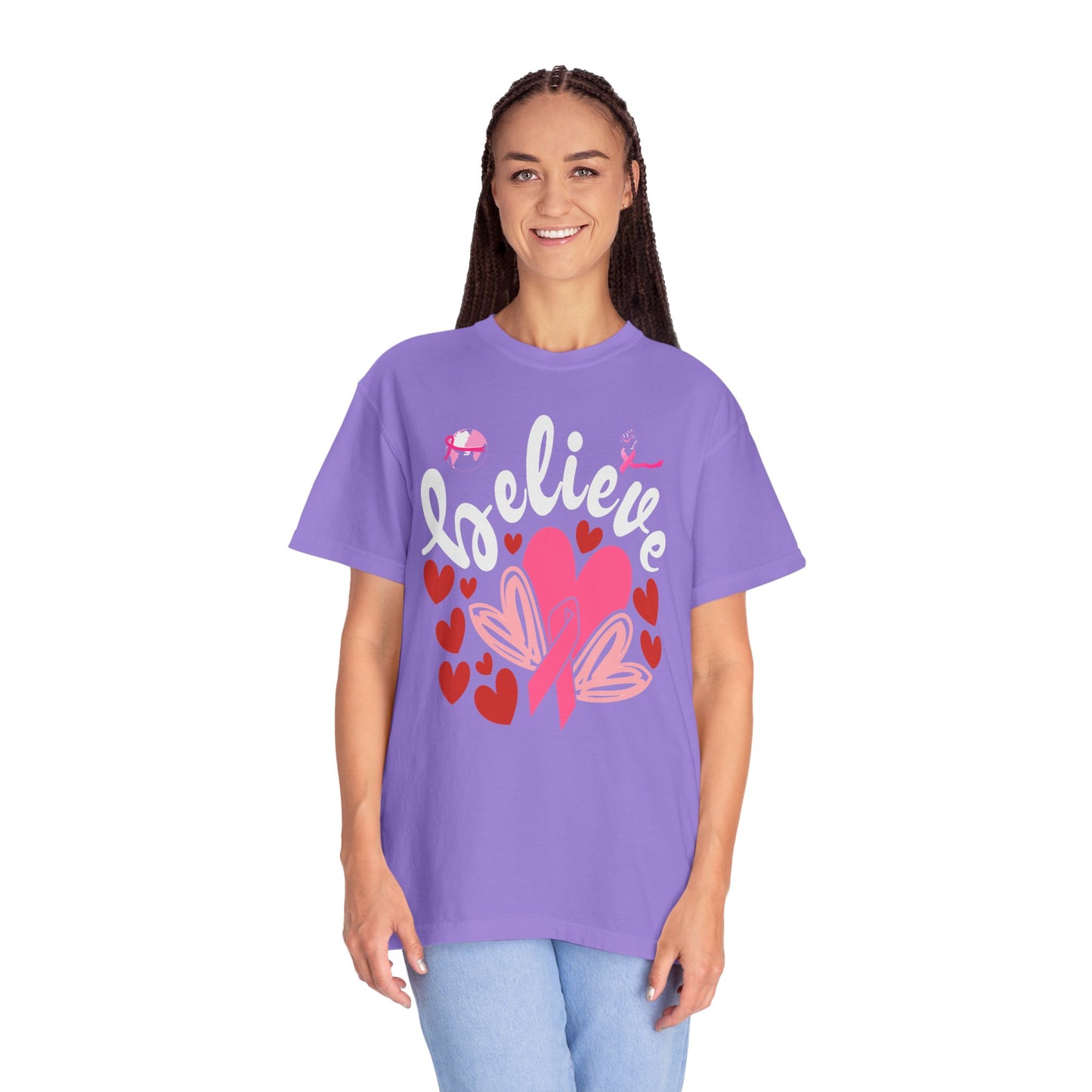 Believe in Love - Breast Cancer Awareness Support Tee
