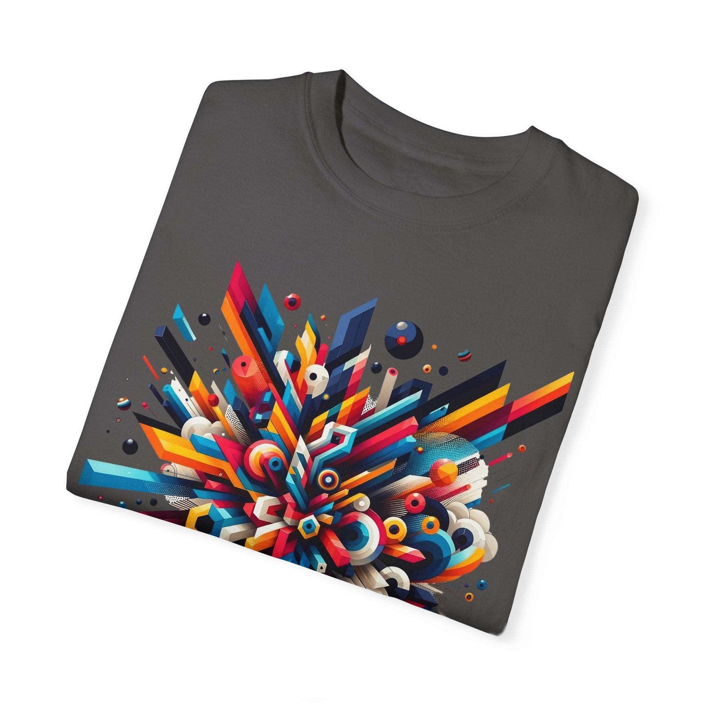 Abstract Geometric Explosion T-Shirt & Hoodie - Vibrant 3D Graphic Art Apparel-min