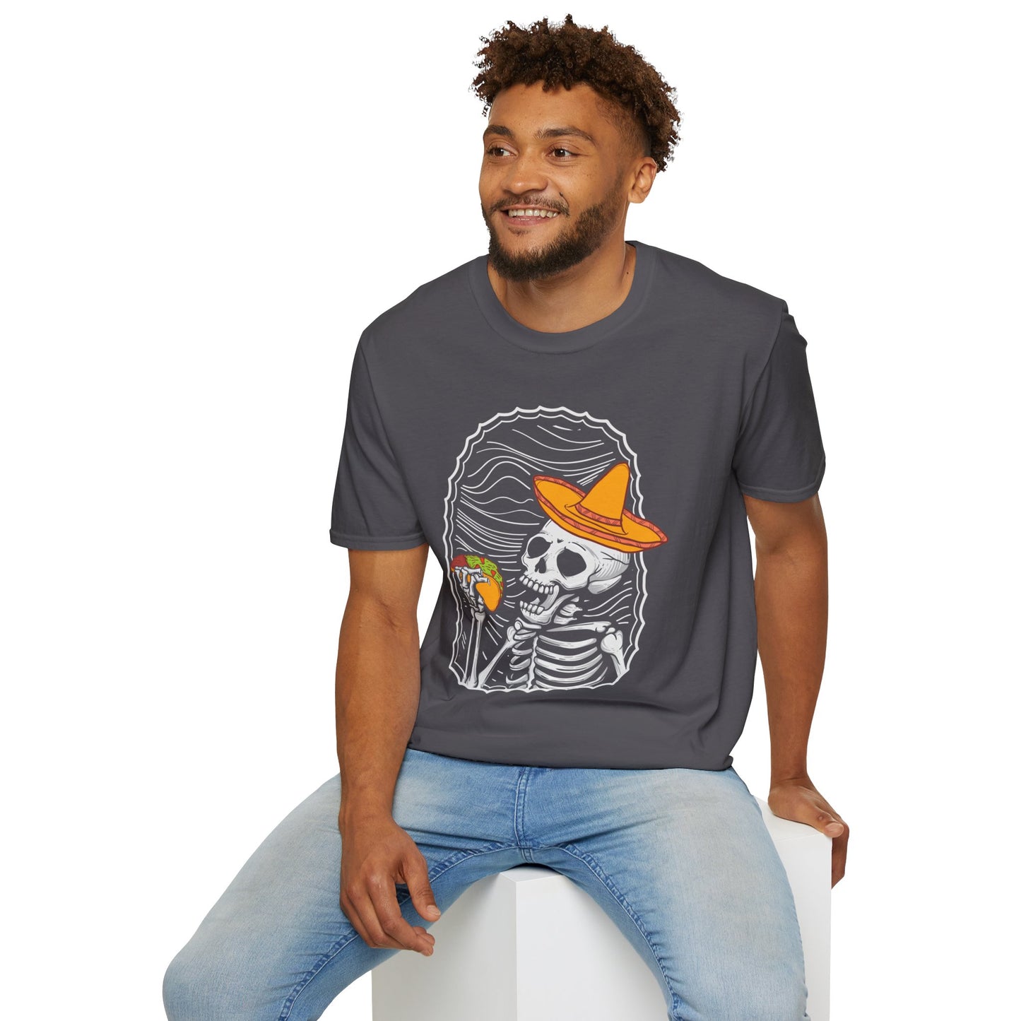 Fiesta of Frights - Sombrero Skeleton Taco Halloween Unisex T-Shirt