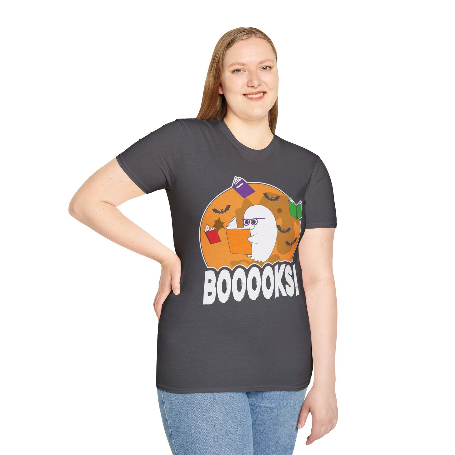 Ghostly Reader - Spooky Halloween BOOOOKS! Tee