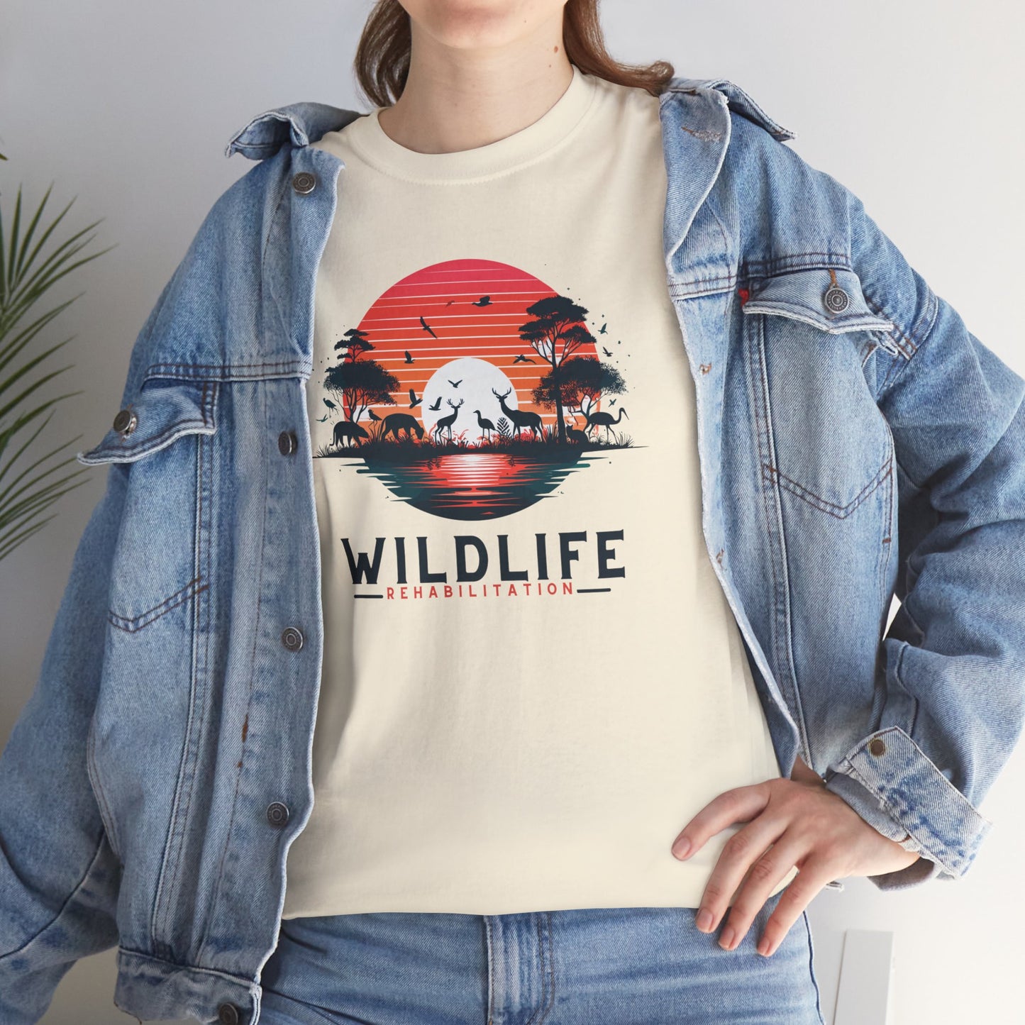 Wildlife Rehabilitation Sunset Silhouette Tee – Embrace Nature’s Serenity