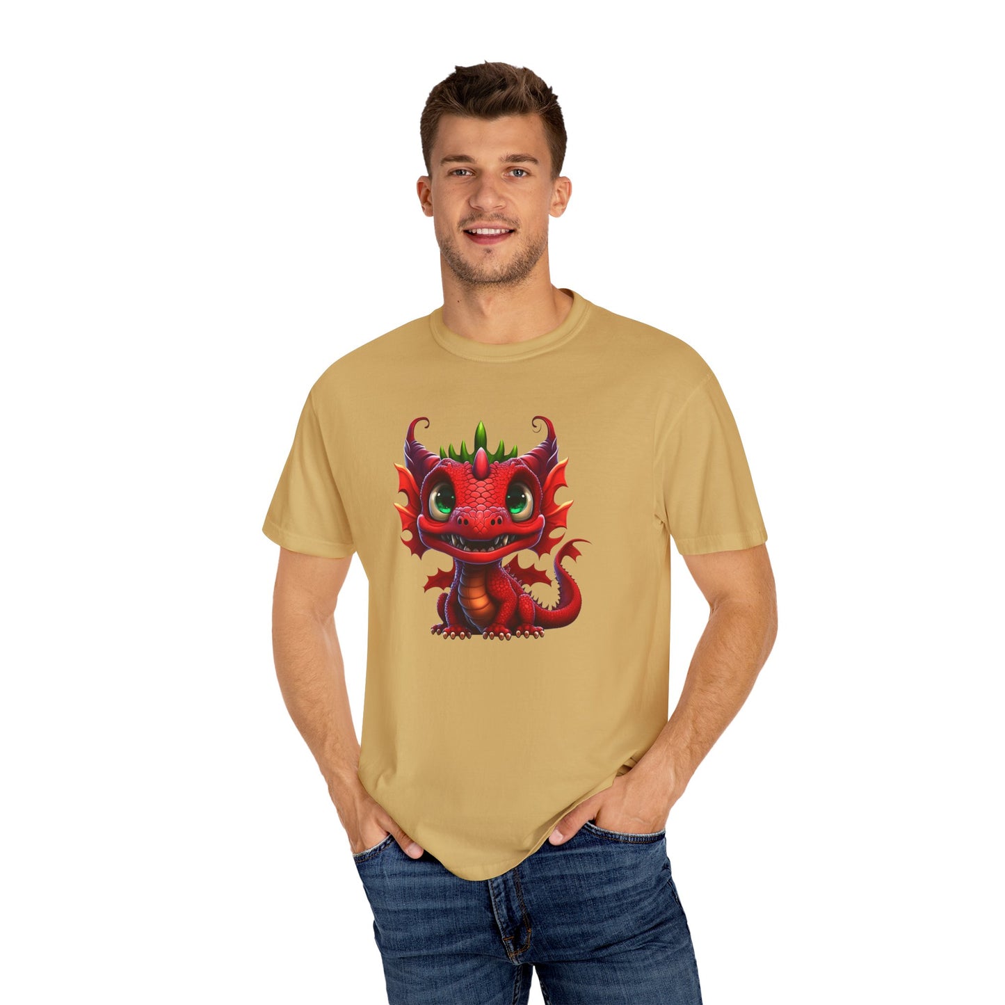 Playful Dragon Delight - Unique Cartoon-Style Dragon T-Shirt Design for Fun and Fantasy Lovers