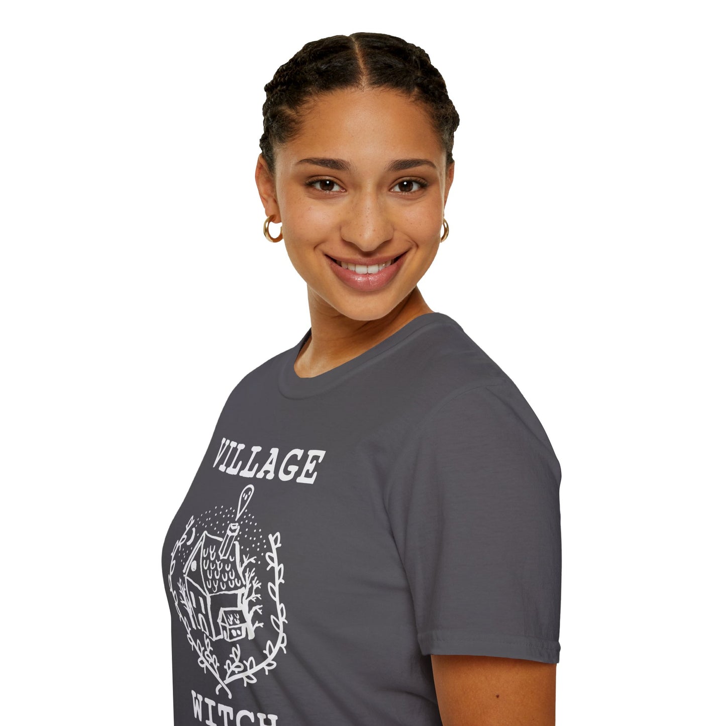 Village Witch - Quaint House & Wreath Softstyle T-Shirt