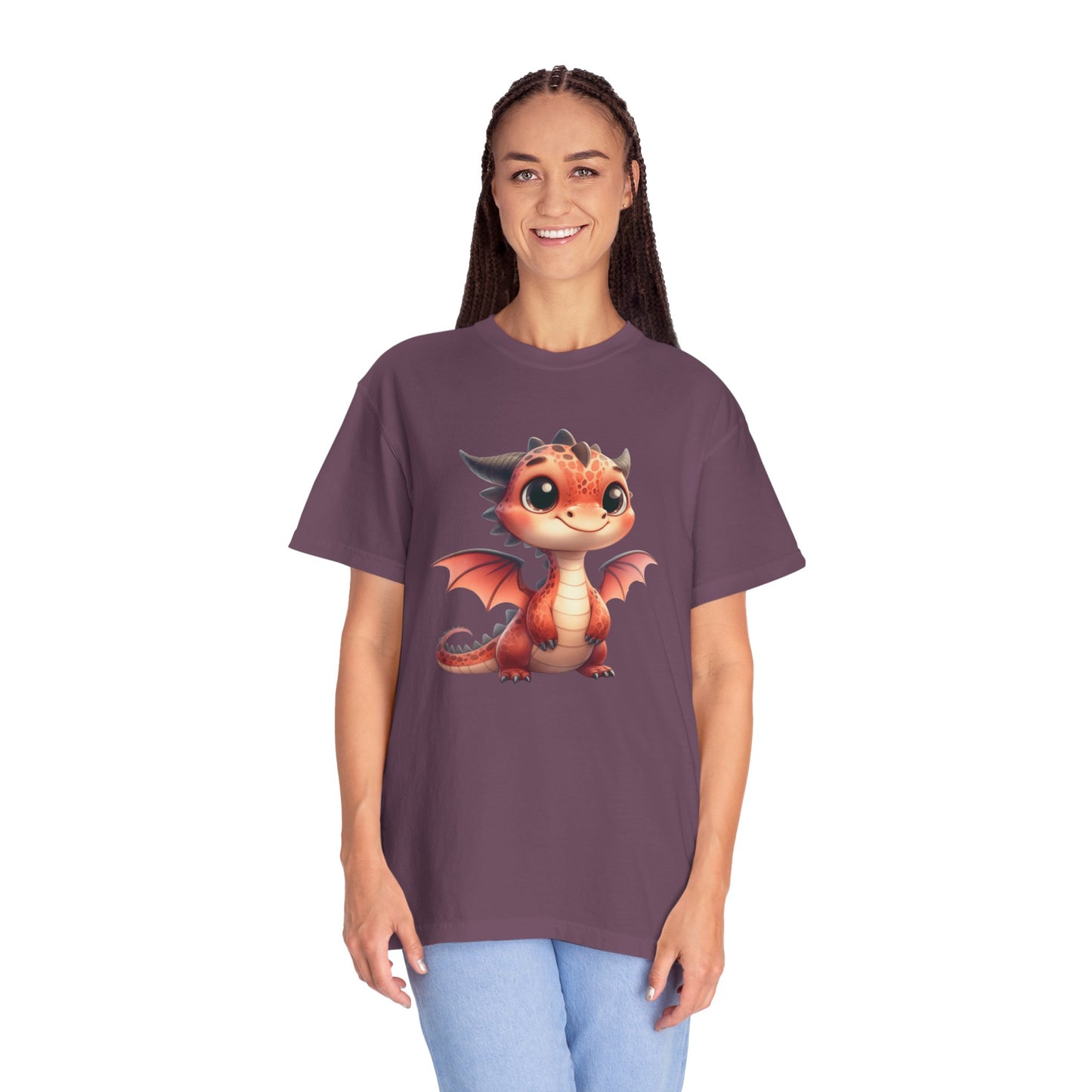 Playful Whimsy Dragon - Unique Cartoon-Style Dragon T-Shirt Design for Fun and Fantasy Lovers