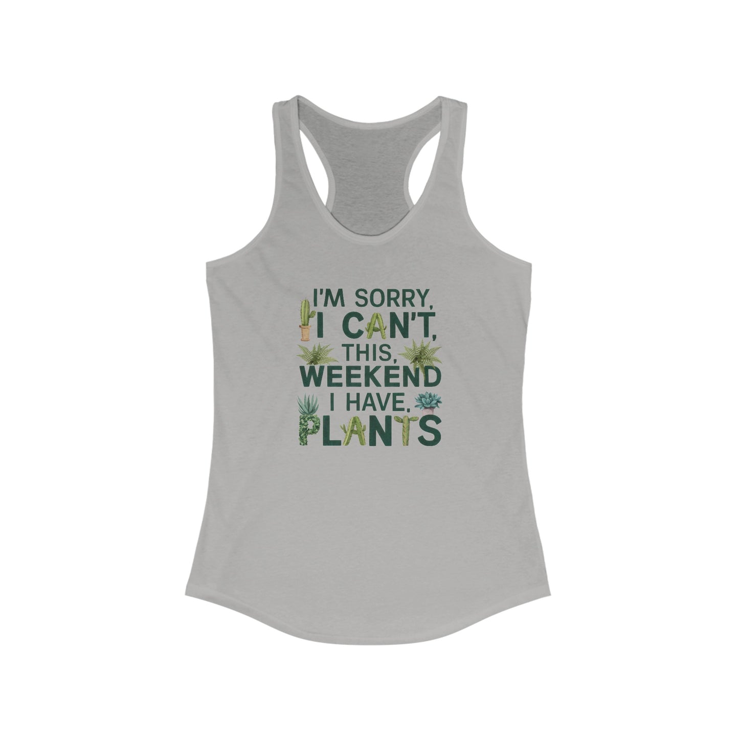 Women’s Tank Top - ‘Weekend Plants’ Humorous Botanical Design