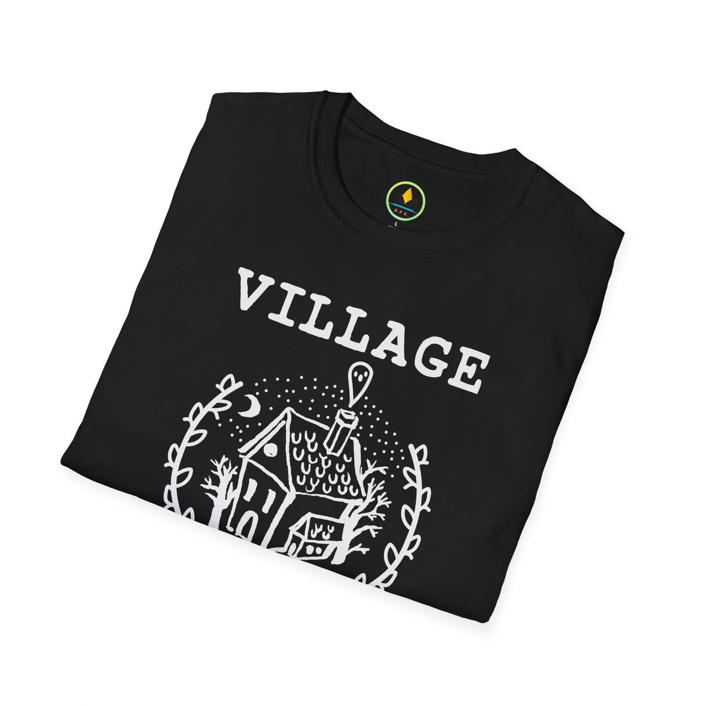 Village Witch - Quaint House & Wreath Softstyle T-Shirt