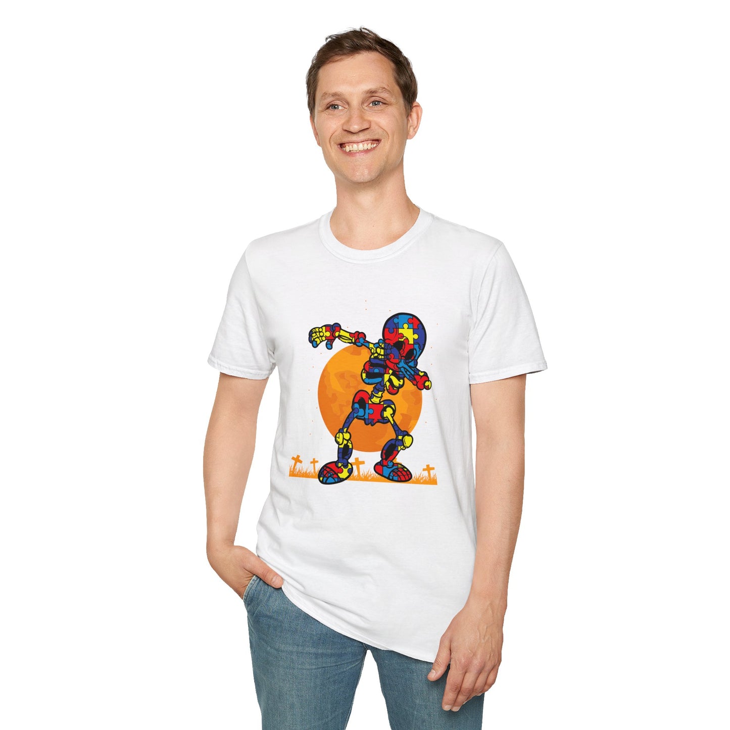 Autism Awareness Halloween Hero Tee - Embrace Uniqueness & Celebrate Differences Unisex Softstyle