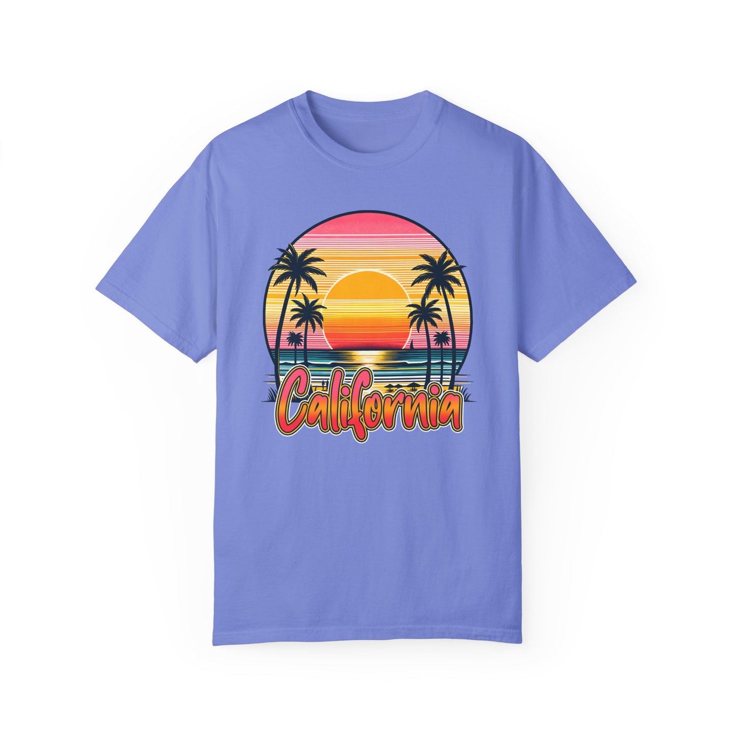 CCalifornia Sunset Palms - Vibrant Beach Vibes T-Shirt