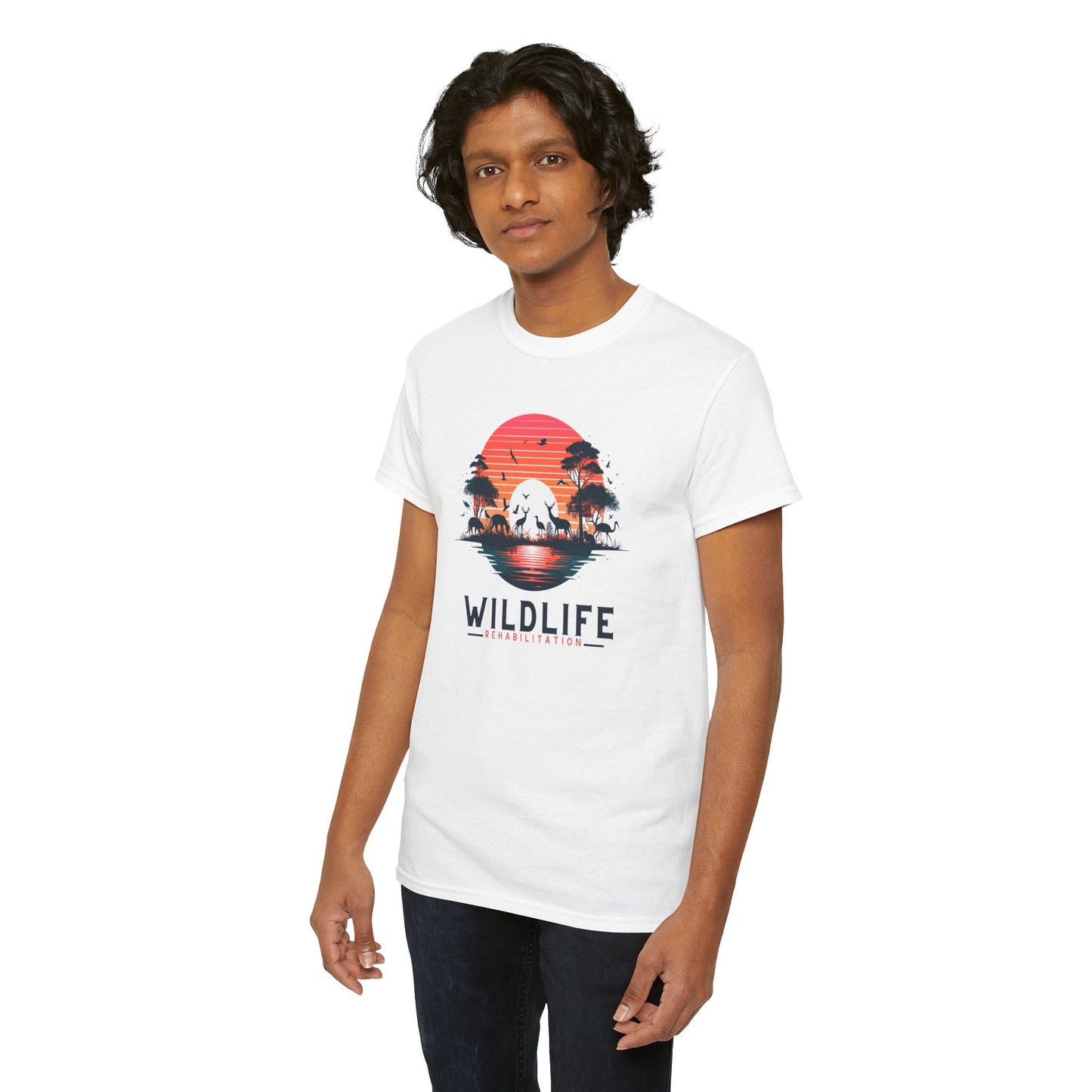 Wildlife Rehabilitation Sunset Silhouette Tee – Embrace Nature’s Serenity