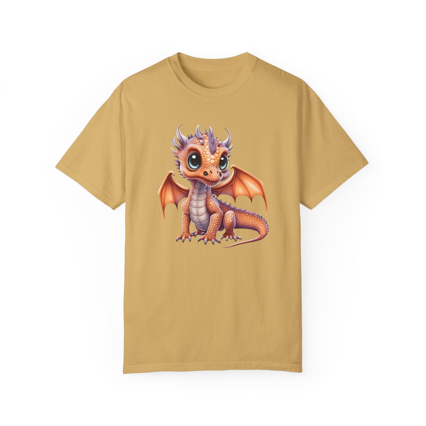 Charming Orange Dragonling T-Shirt Whimsical Fantasy Creature Tee Adorable Dragon Lover Shirt