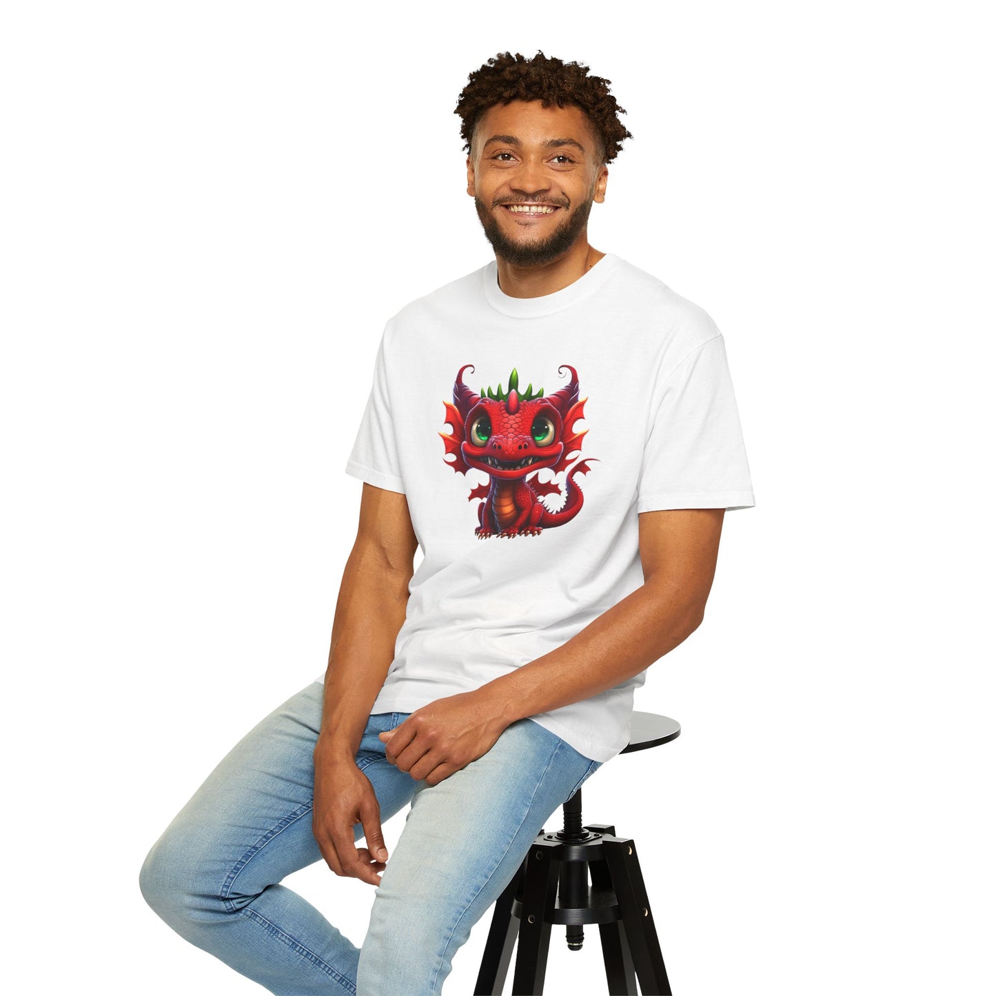 Playful Dragon Delight - Unique Cartoon-Style Dragon T-Shirt Design for Fun and Fantasy Lovers