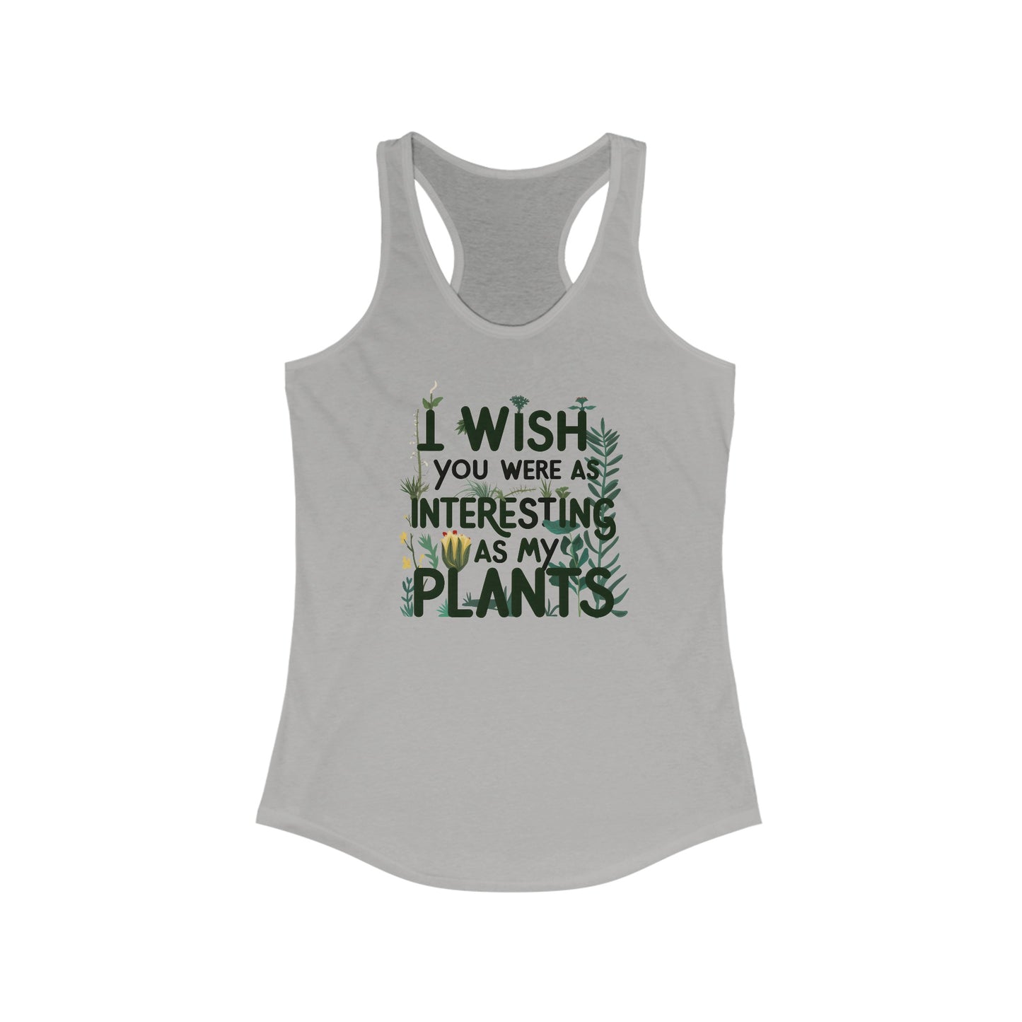 Botanical Charm Women’s Tank Top - ‘Interesting Plants’ Quirky Statement Piece