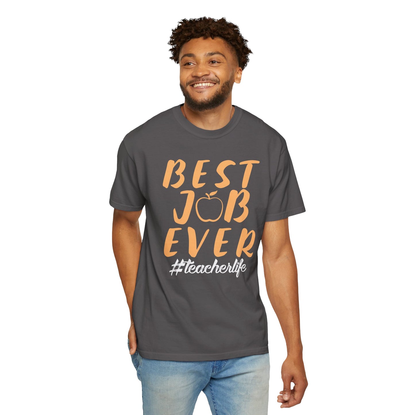 Best Job Ever - Inspirational T-Shirt with Apple Design teachers life
