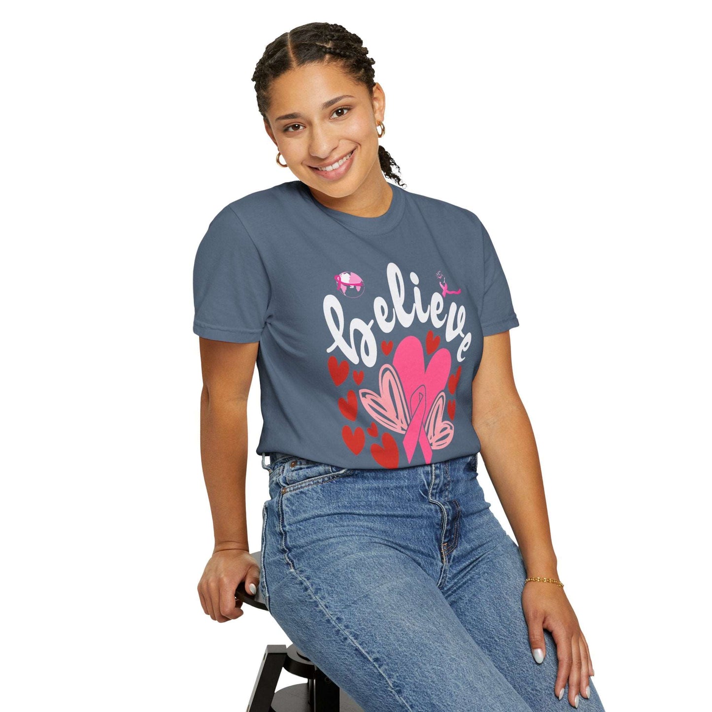 Believe in Love - Breast Cancer Awareness Support Tee