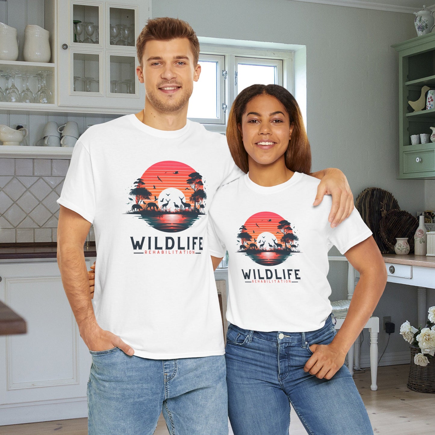 Wildlife Rehabilitation Sunset Silhouette Tee – Embrace Nature’s Serenity