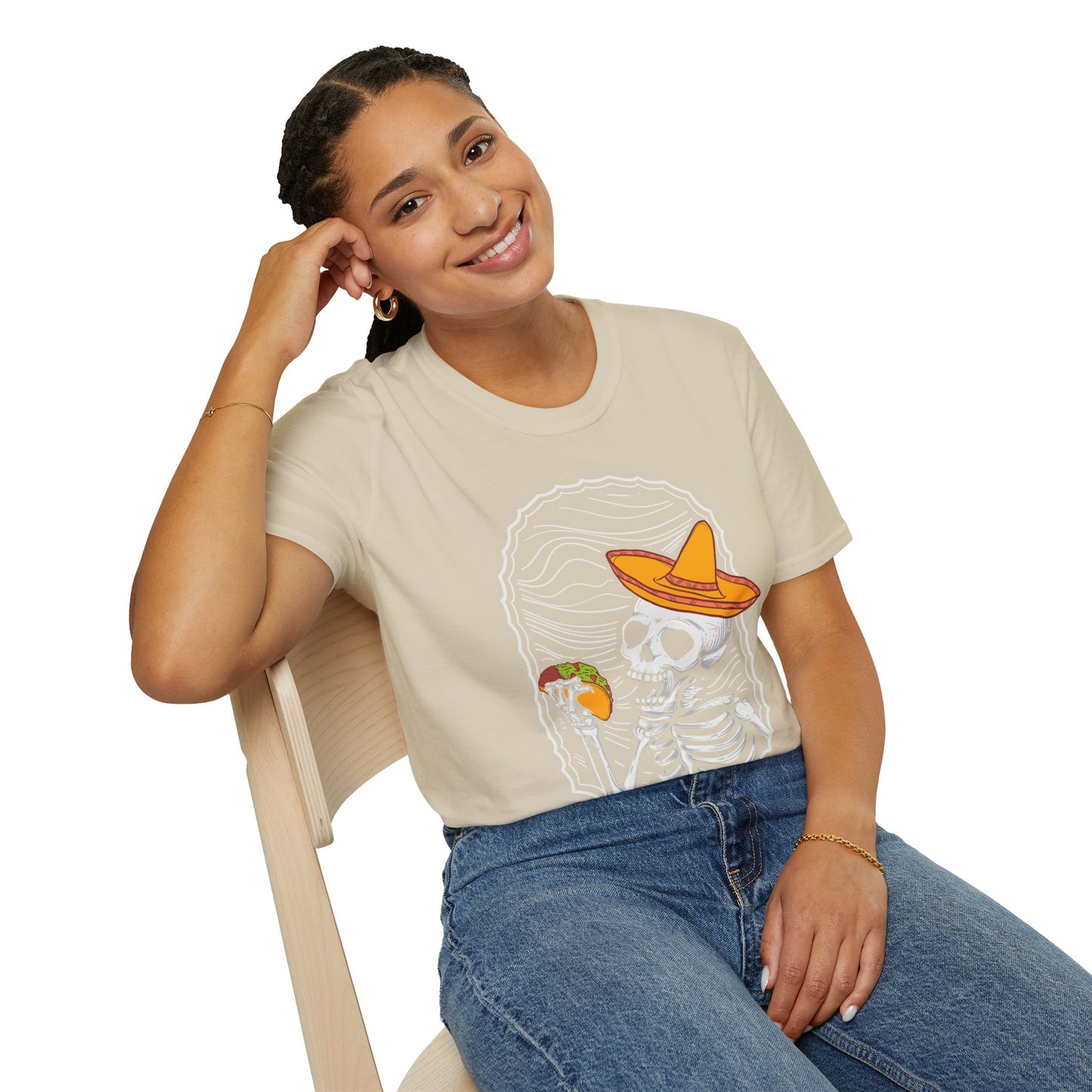 Fiesta of Frights - Sombrero Skeleton Taco Halloween Unisex T-Shirt