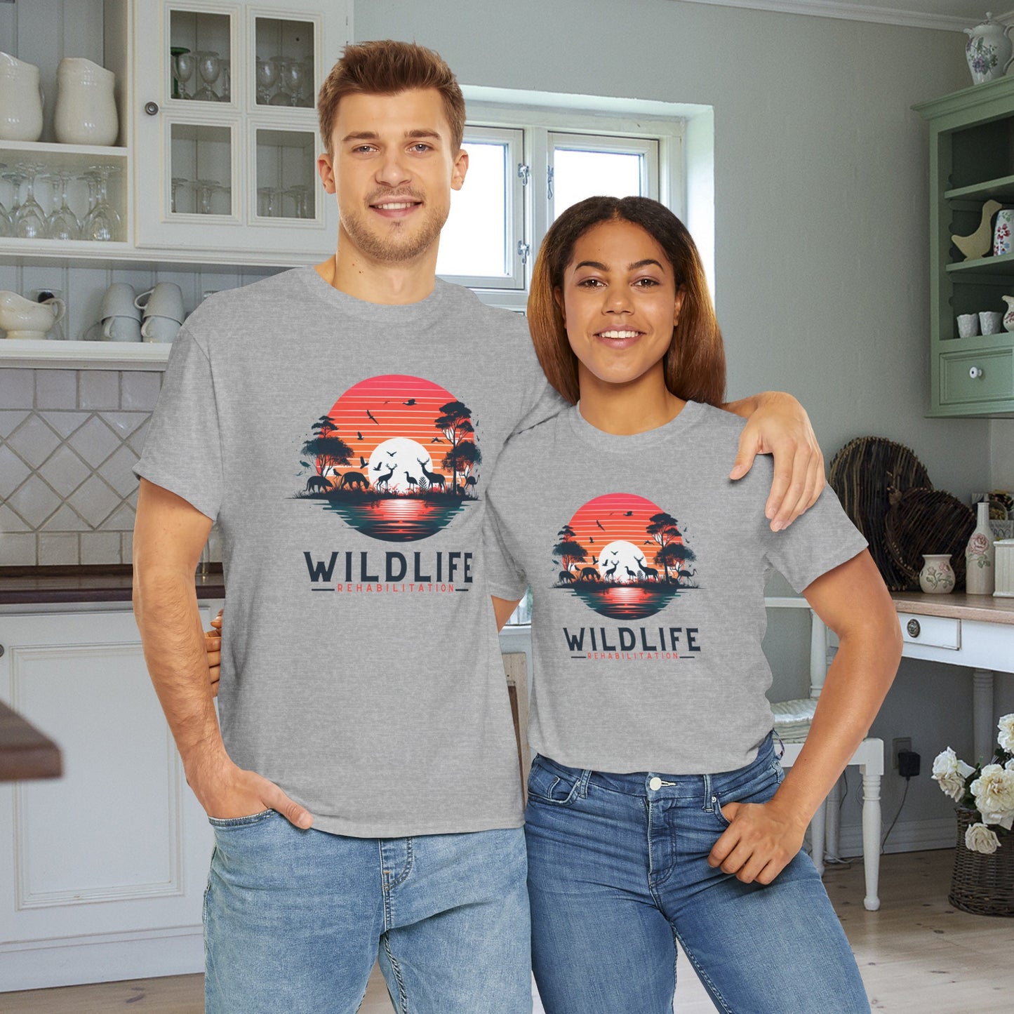 Wildlife Rehabilitation Sunset Silhouette Tee – Embrace Nature’s Serenity