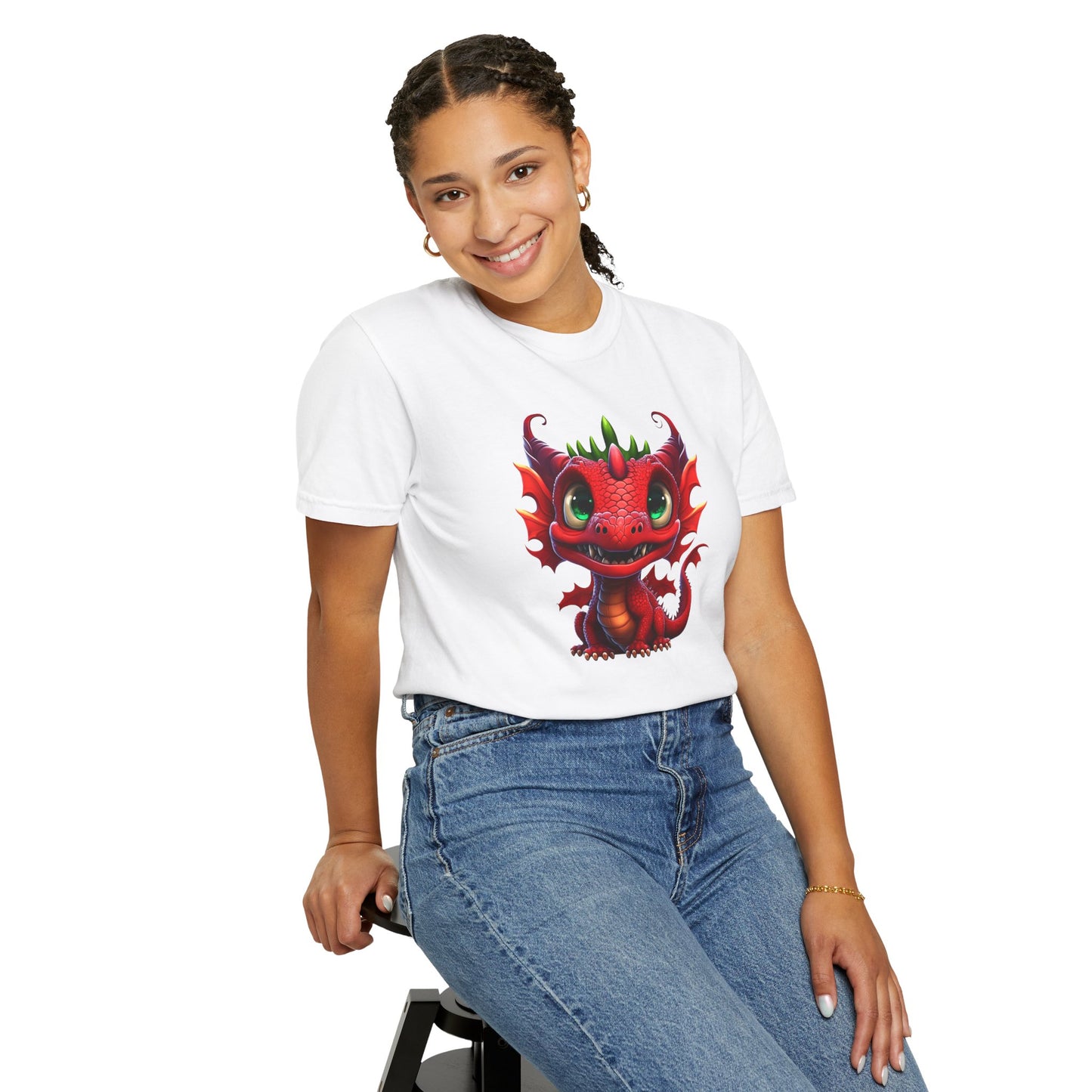 Playful Dragon Delight - Unique Cartoon-Style Dragon T-Shirt Design for Fun and Fantasy Lovers
