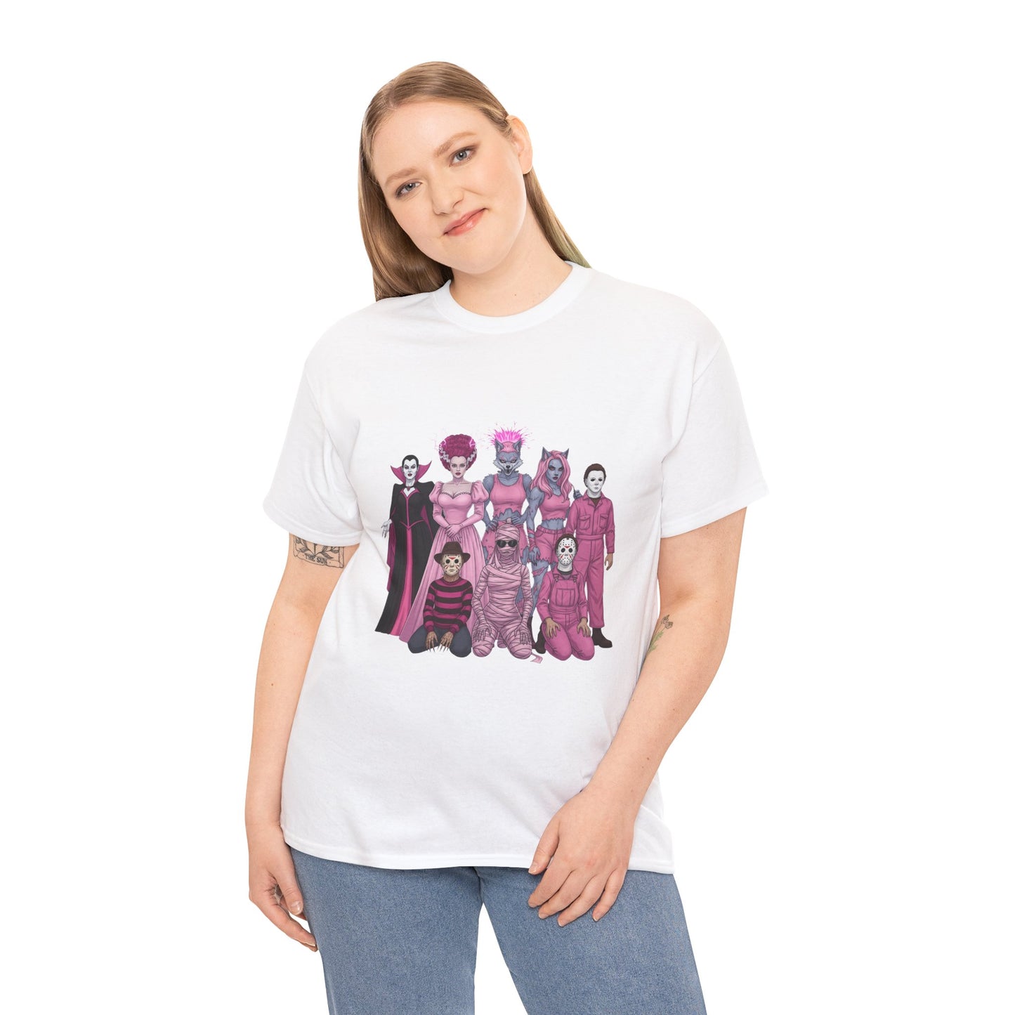 October Horror Pink Awareness Fighting for a Cause Unisex Tee - Breast Cancer Awareness Month