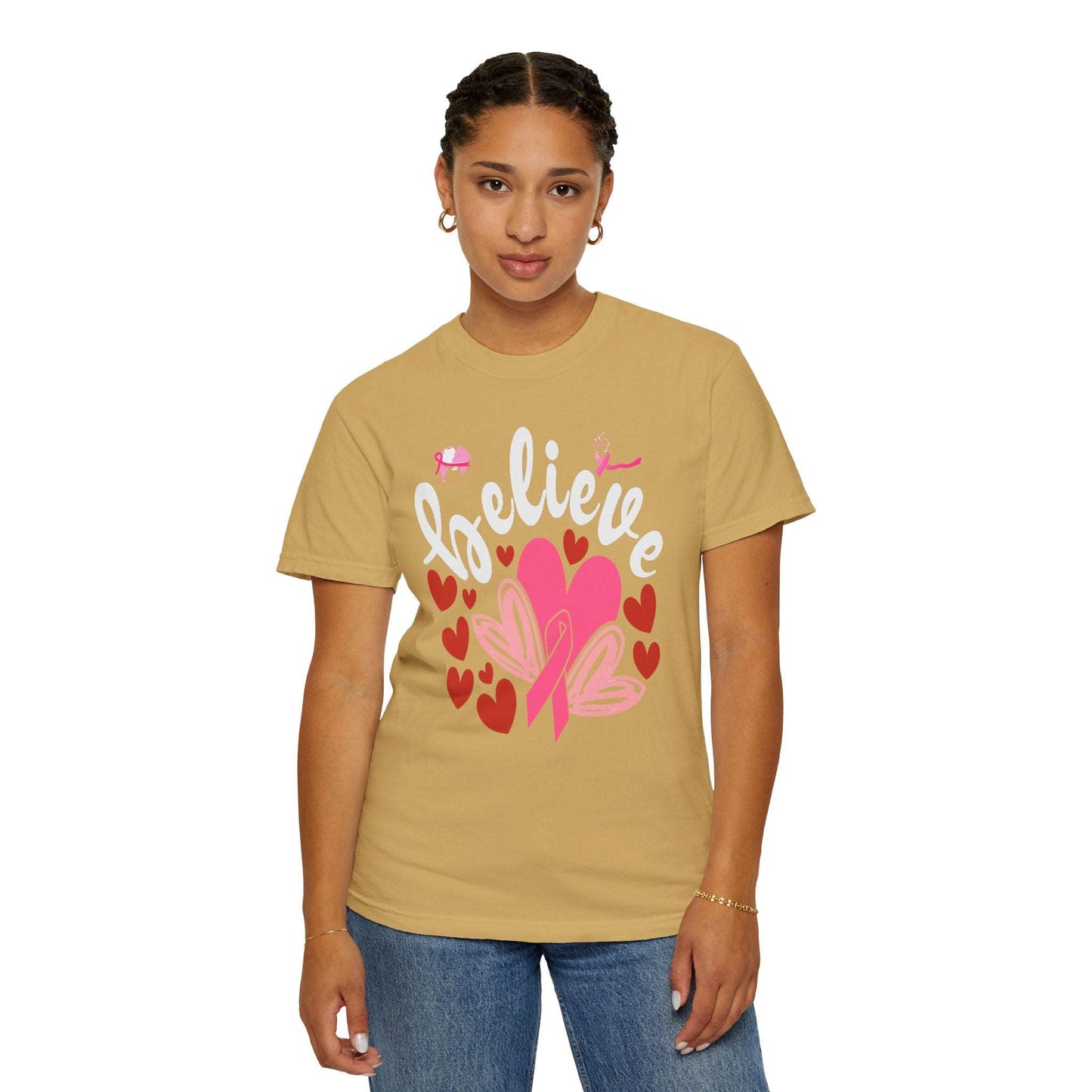 Believe in Love - Breast Cancer Awareness Support Tee