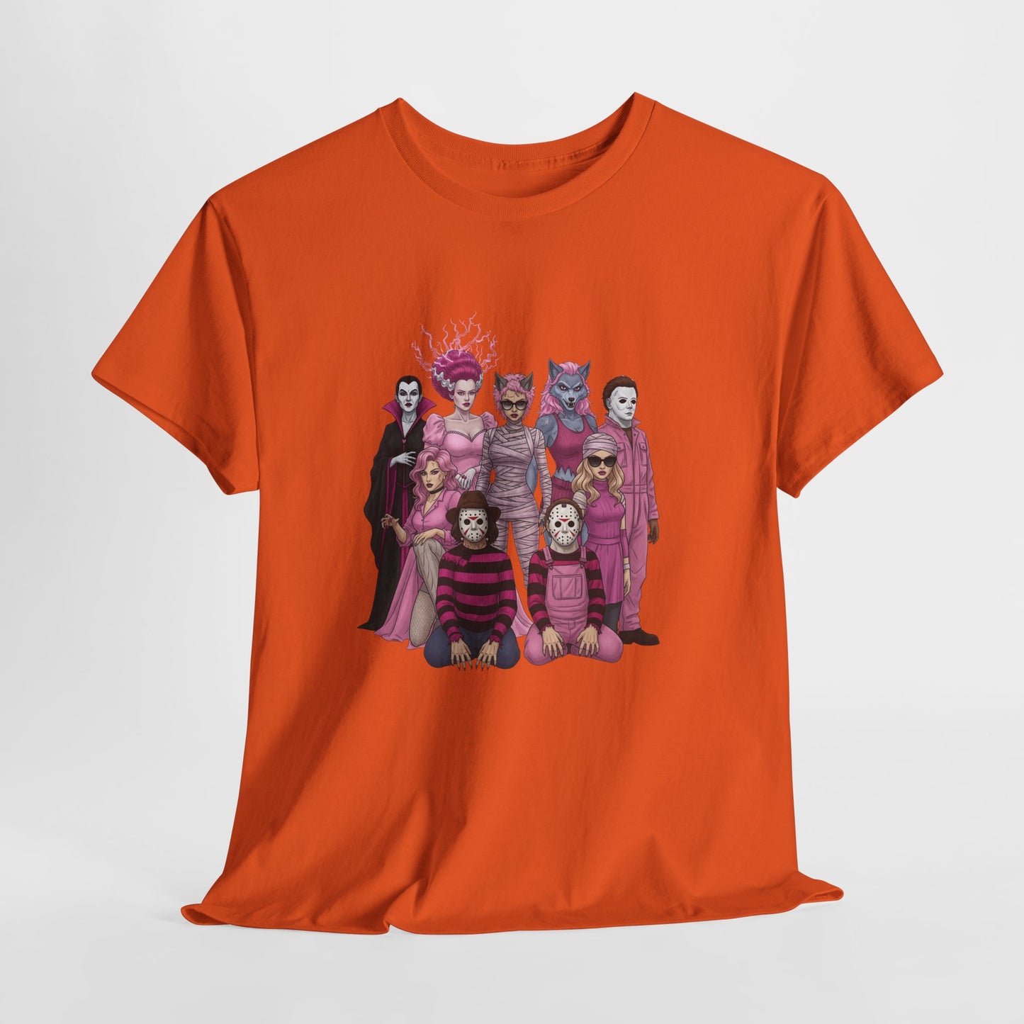 Horror Queens Fighting for a Cause Unisex Tee - Breast Cancer Awareness Month