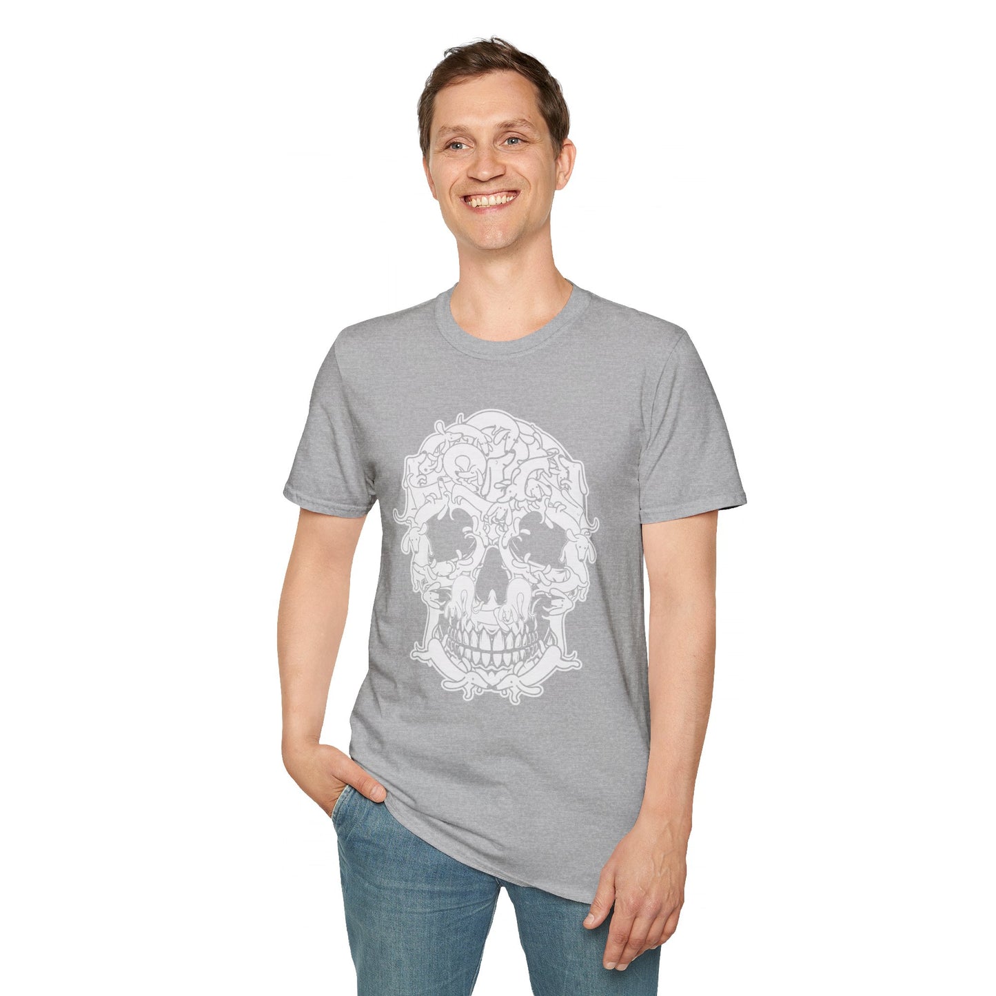 Unique Spooky Intricate Skull Dachshund Dog Halloween Tee - Perfect for Dog Lovers!