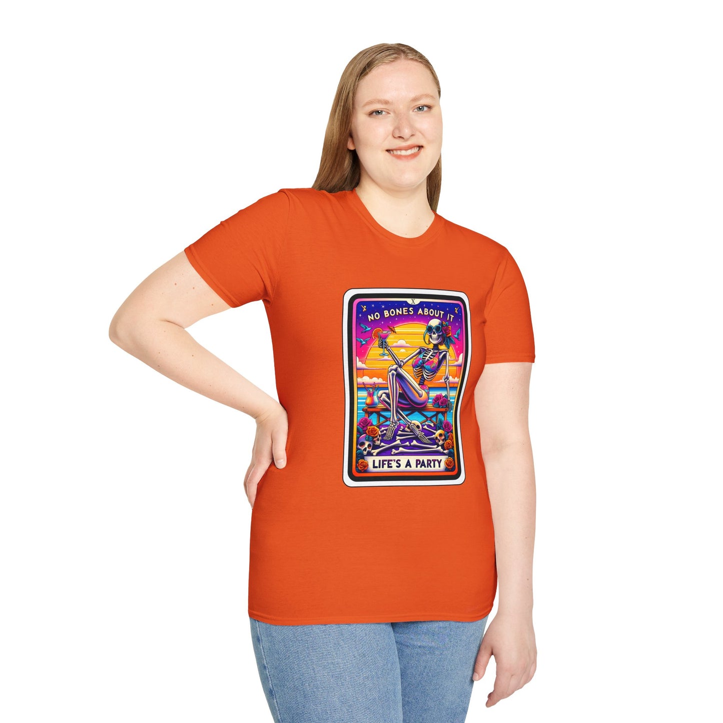 No Bones About It - Life’s A Party: Skeleton Beach Party Halloween T-Shirt