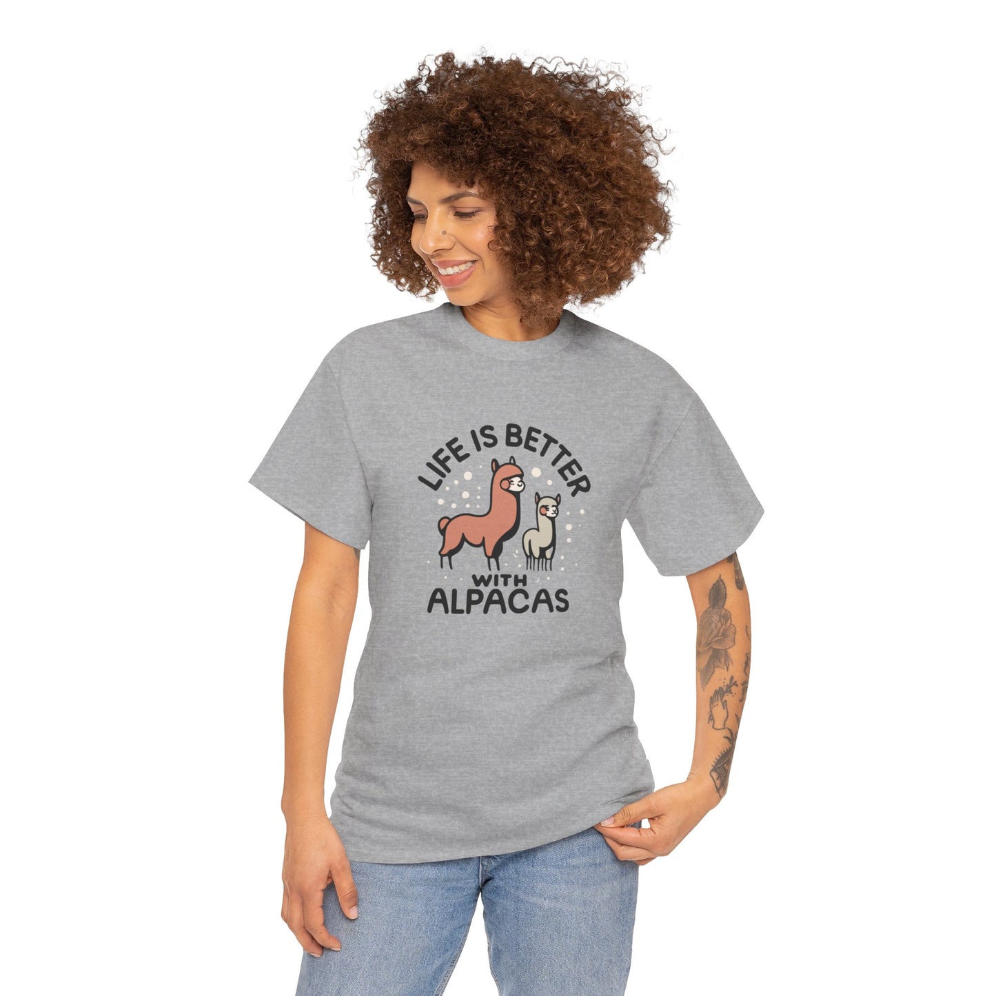 Life is Better with Alpacas - Whimsical T-Shirt for Animal Lover