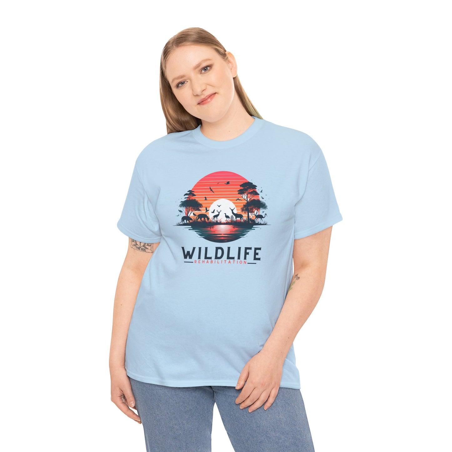Wildlife Rehabilitation Sunset Silhouette Tee – Embrace Nature’s Serenity