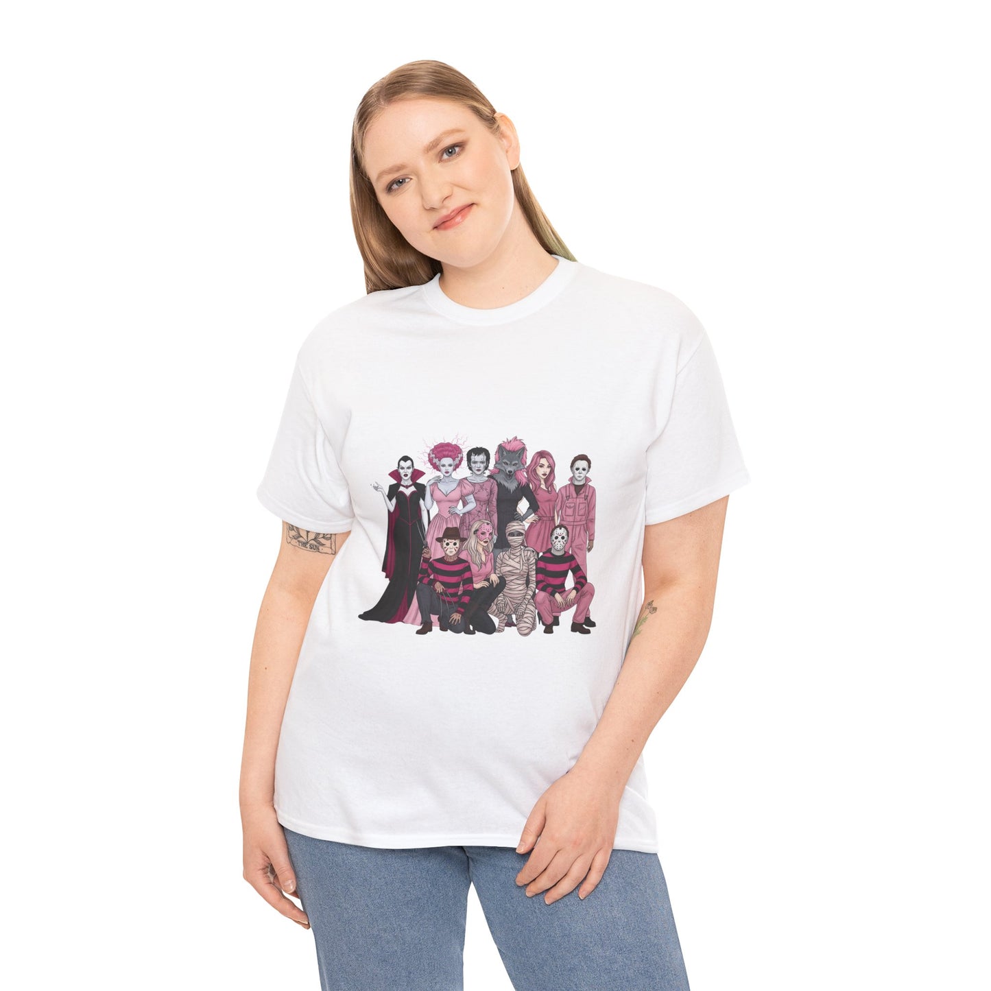 Horror Warriors in Pink Shirt Unisex Tee - Breast Cancer Awareness Month