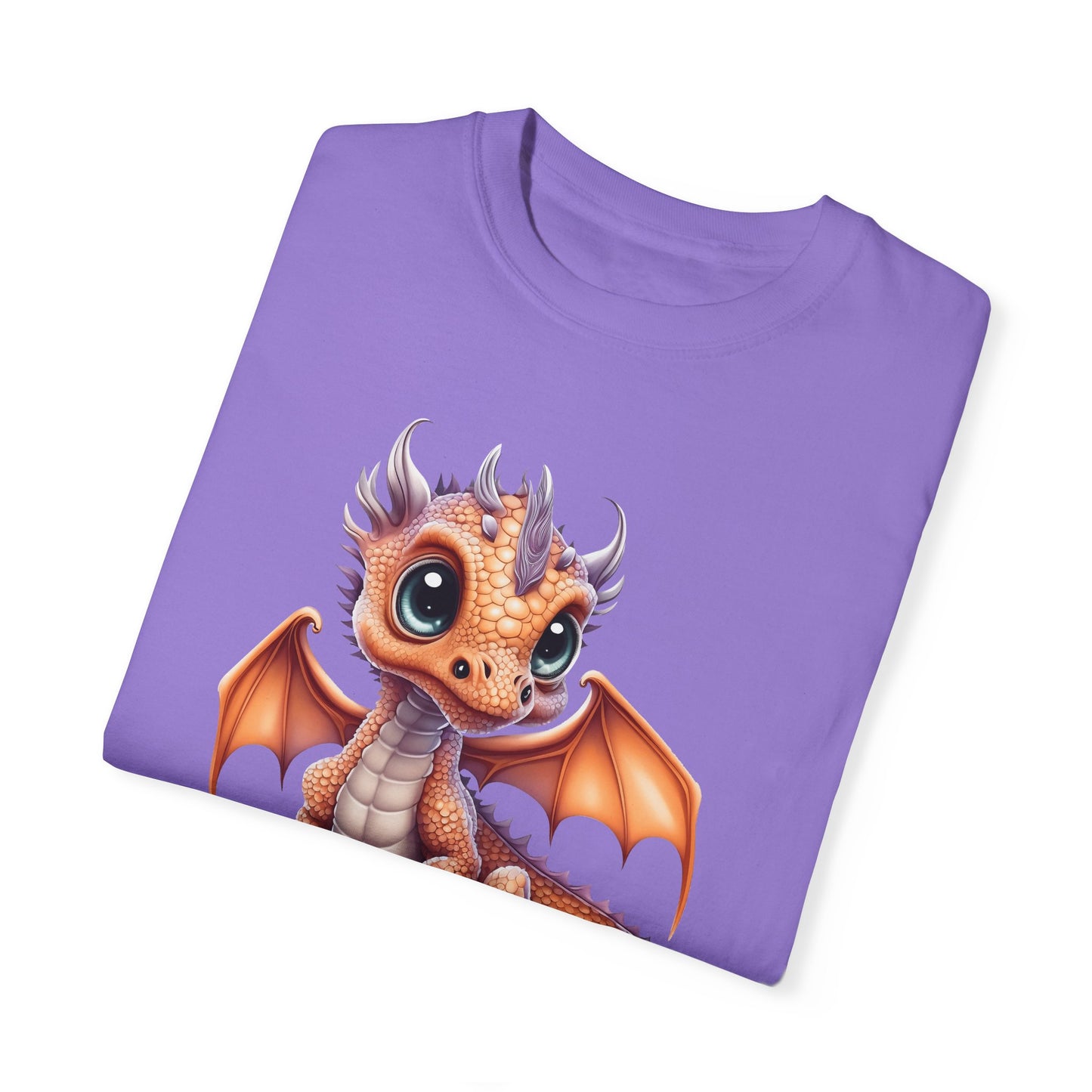 Charming Orange Dragonling T-Shirt Whimsical Fantasy Creature Tee Adorable Dragon Lover Shirt