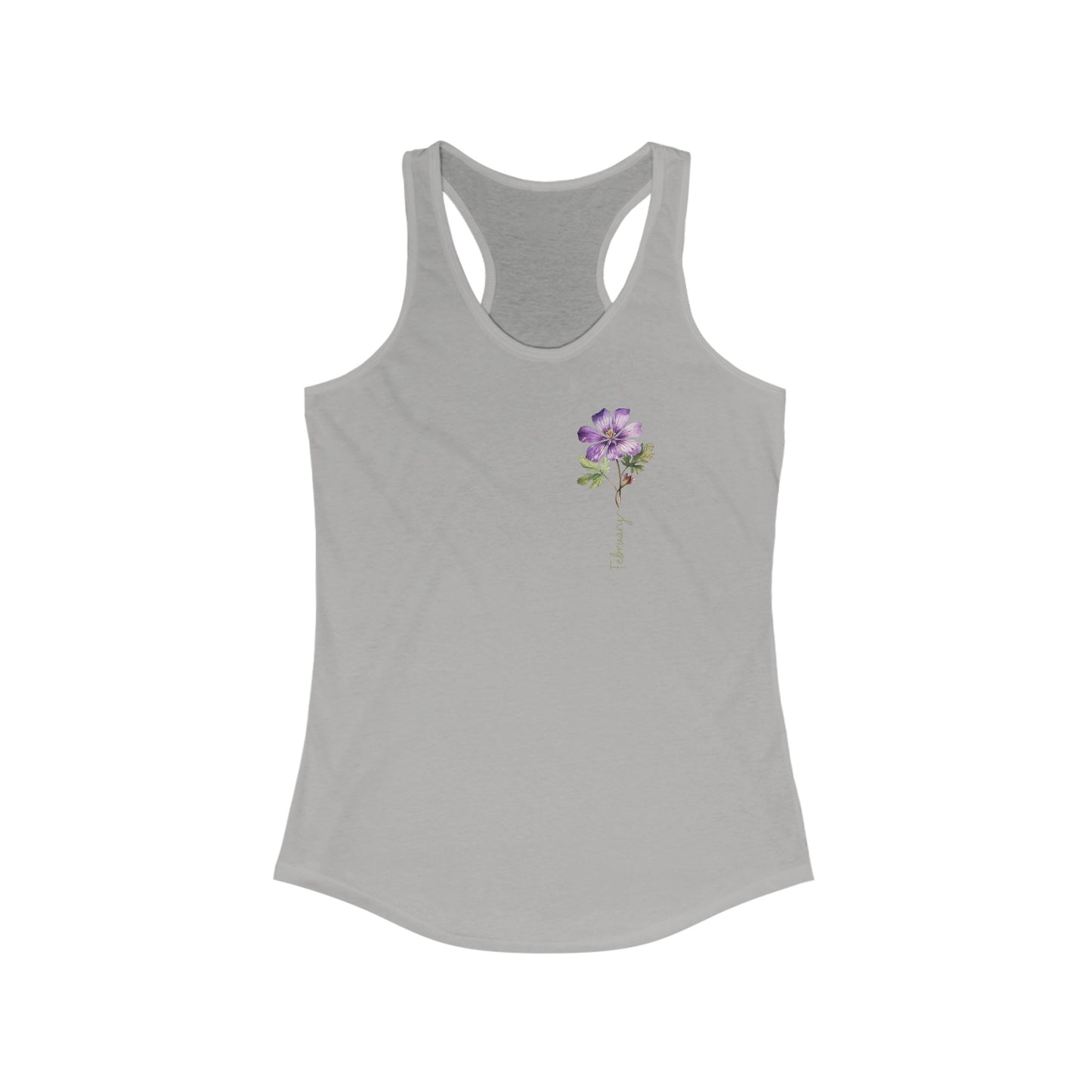 February Birth Month - Purple Flower Women’s Tank Top