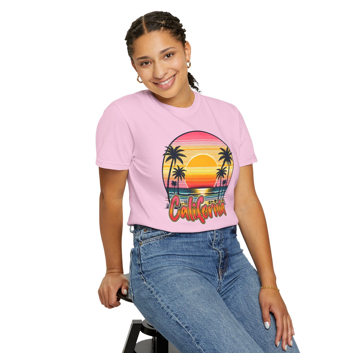 CCalifornia Sunset Palms - Vibrant Beach Vibes T-Shirt