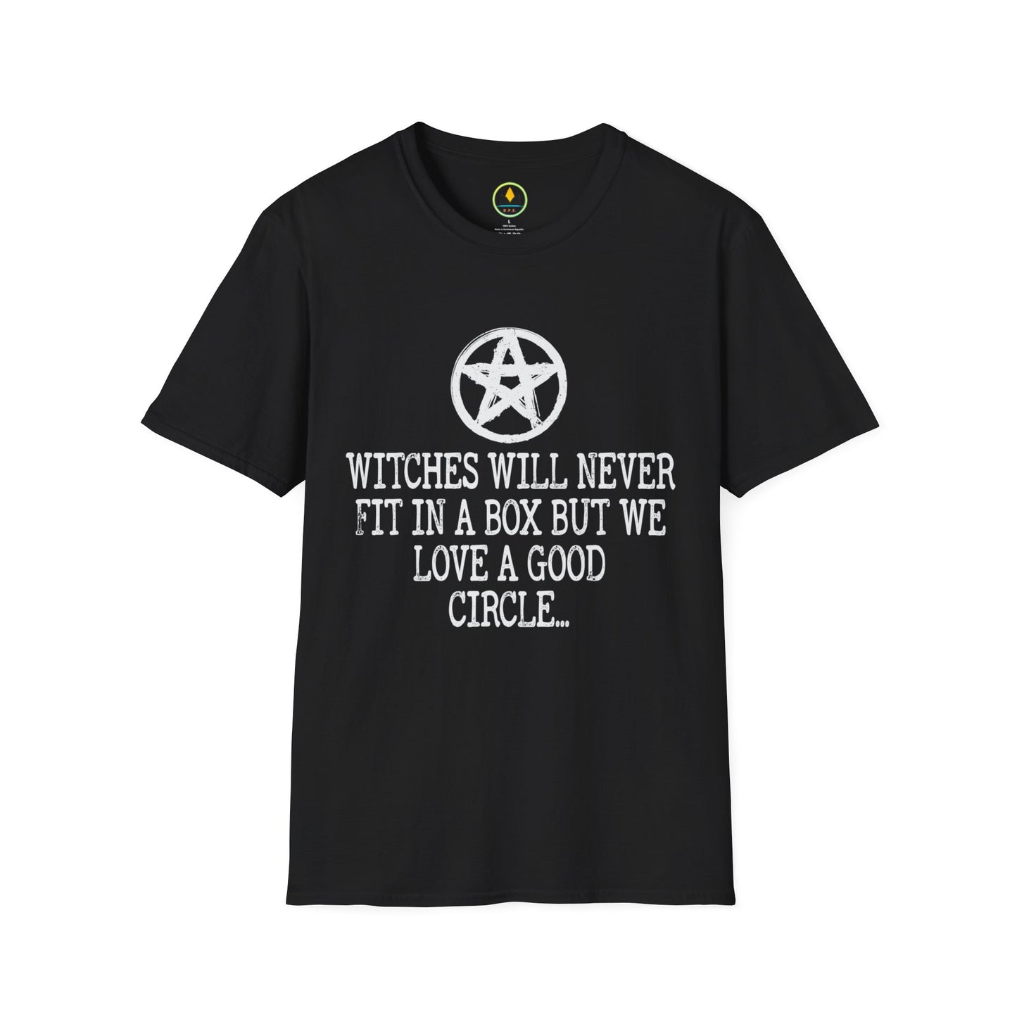 Spooky Circle-Loving Witches Halloween T-Shirt - Unique Pentagram Design