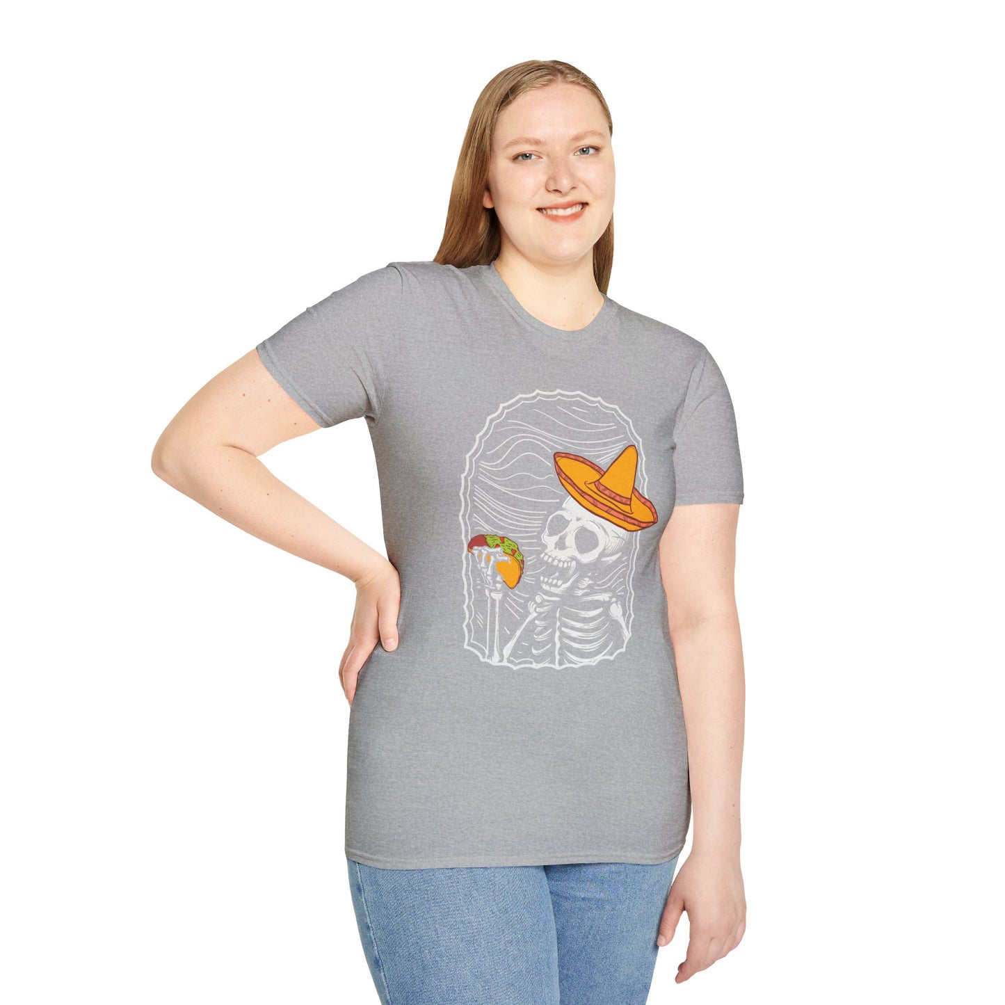 Fiesta of Frights - Sombrero Skeleton Taco Halloween Unisex T-Shirt
